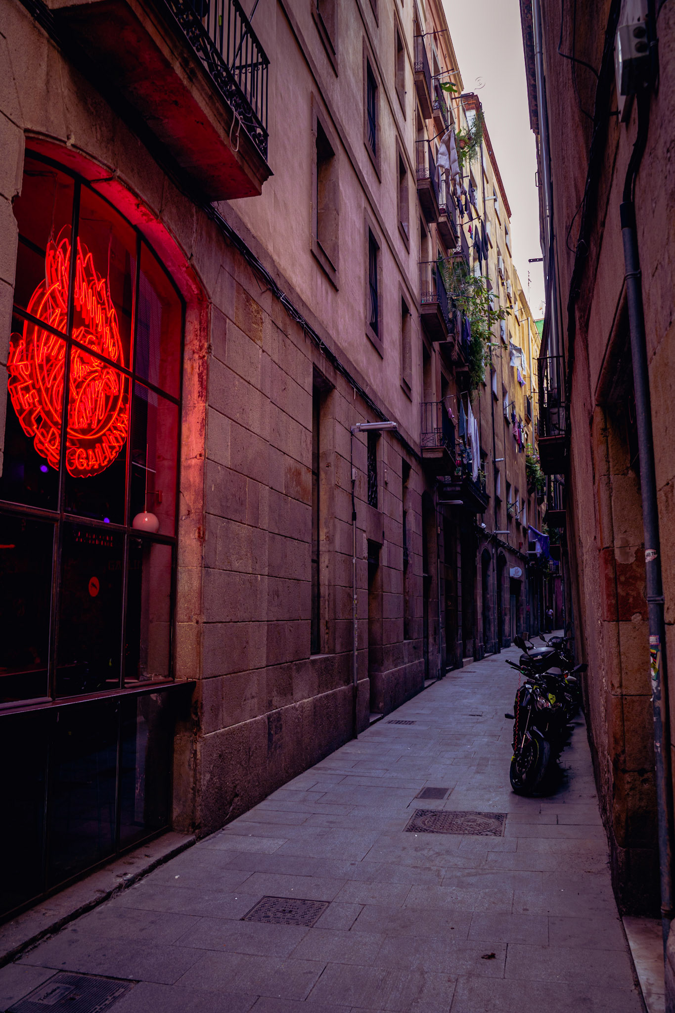 Narrow street in Barcelona