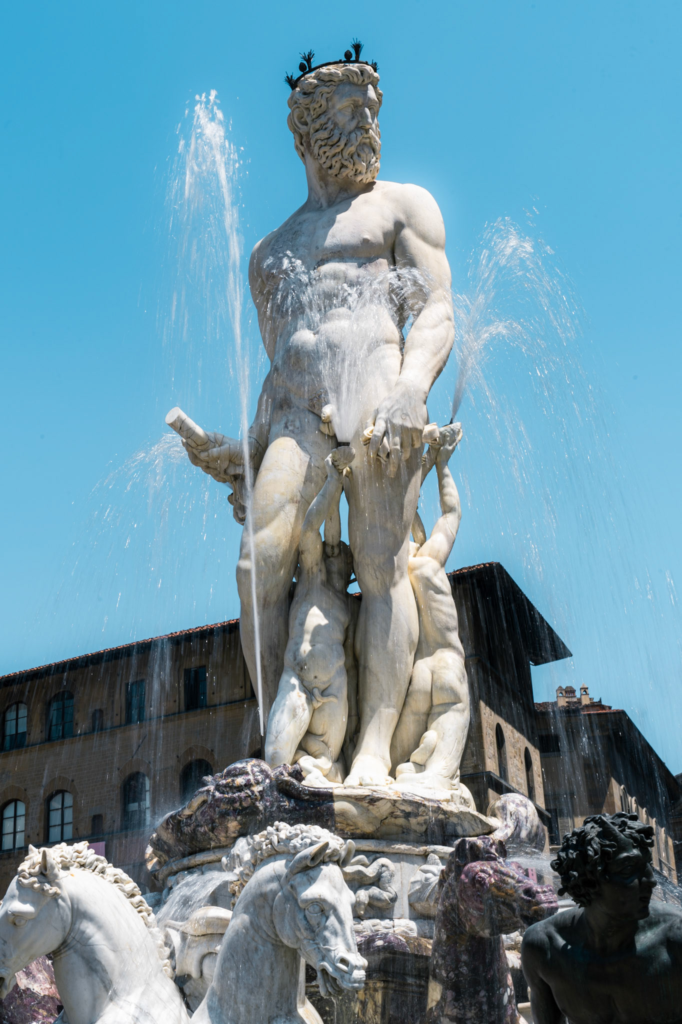 The Fountain of Neptune outside of the Palazzo Vecchio
