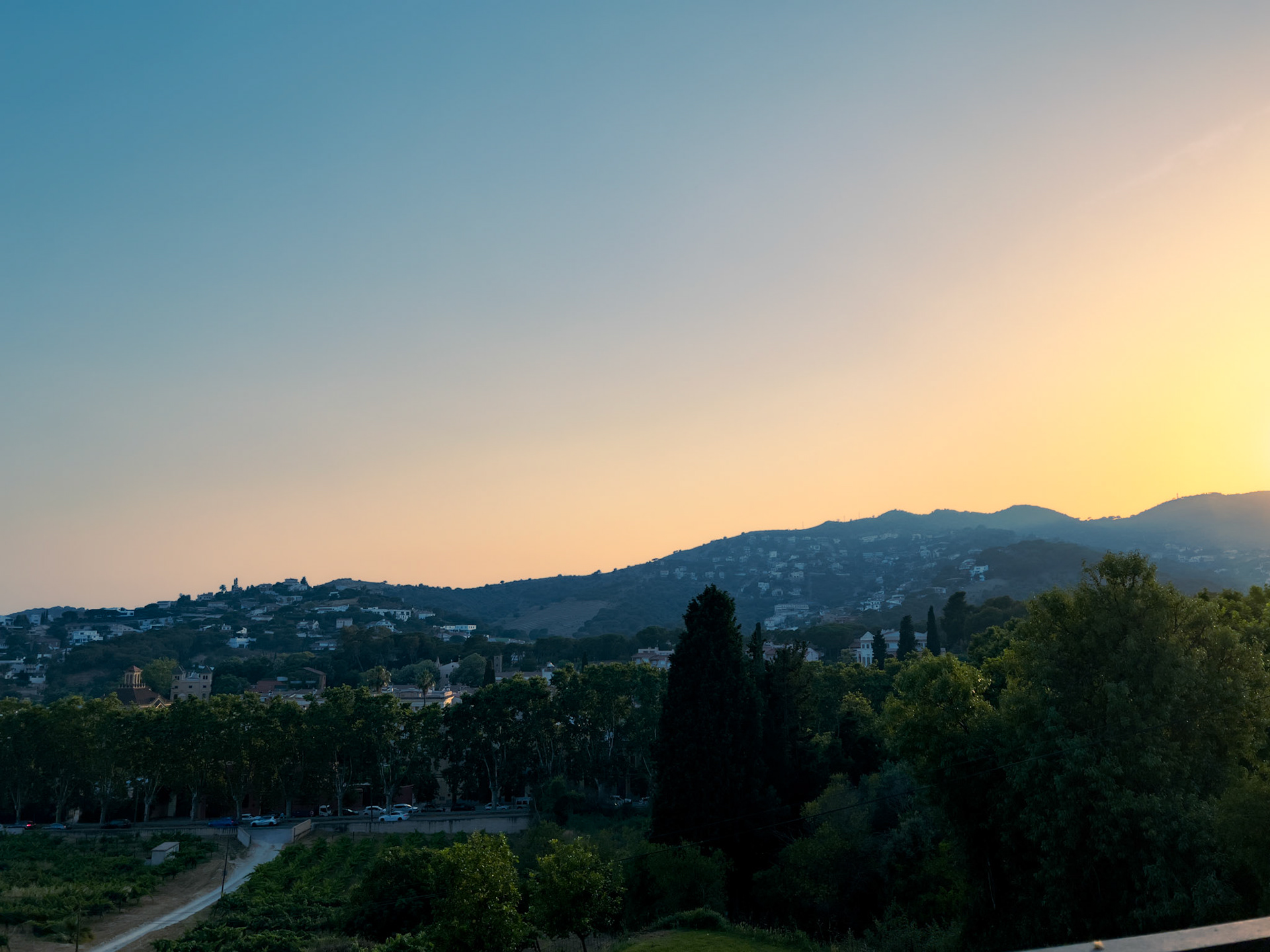Sunset view from Bouquet d'Alella