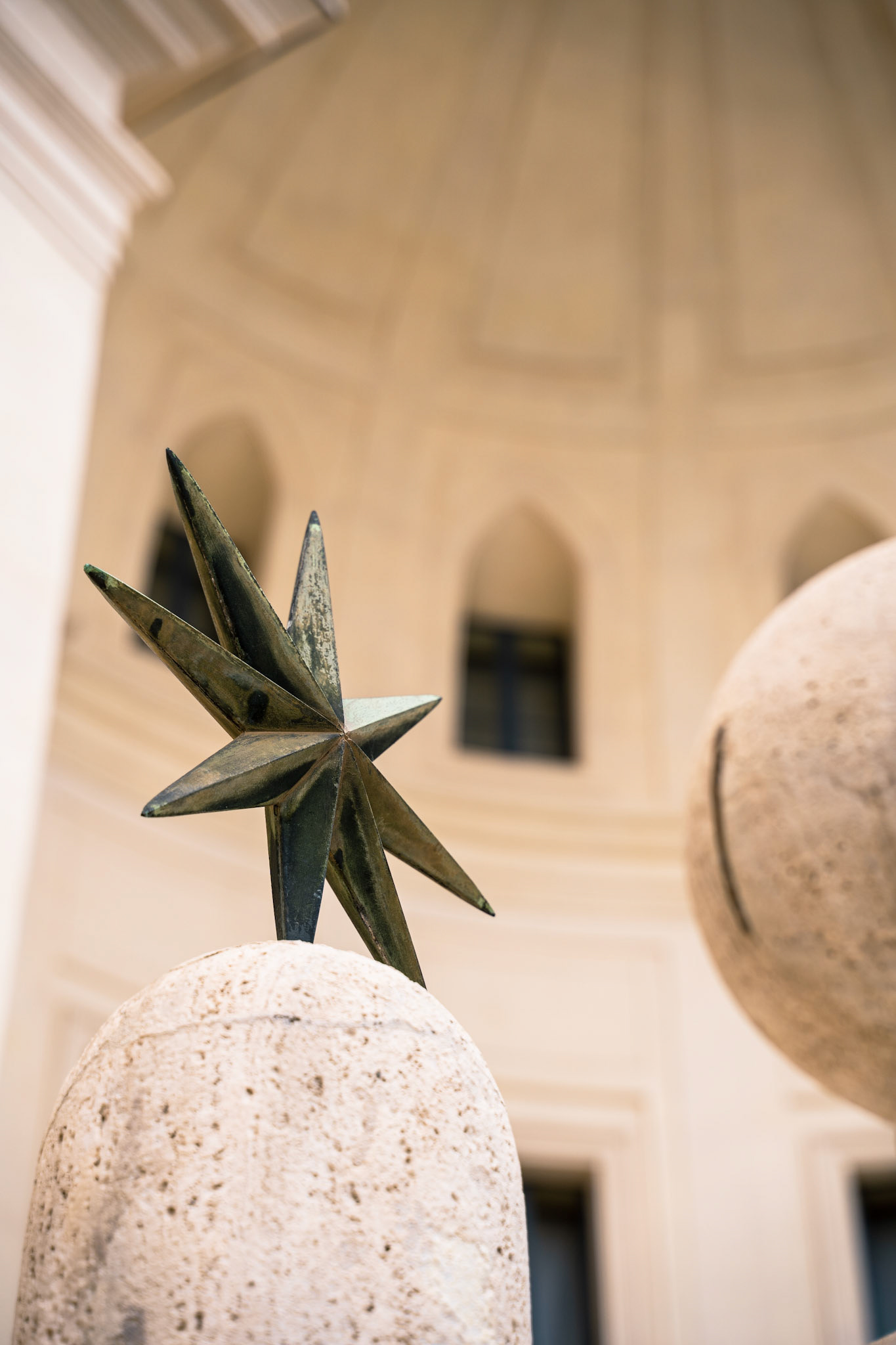 A sculpture on the Fontana della Pigna in the Pine Cone Garden of the Vatican