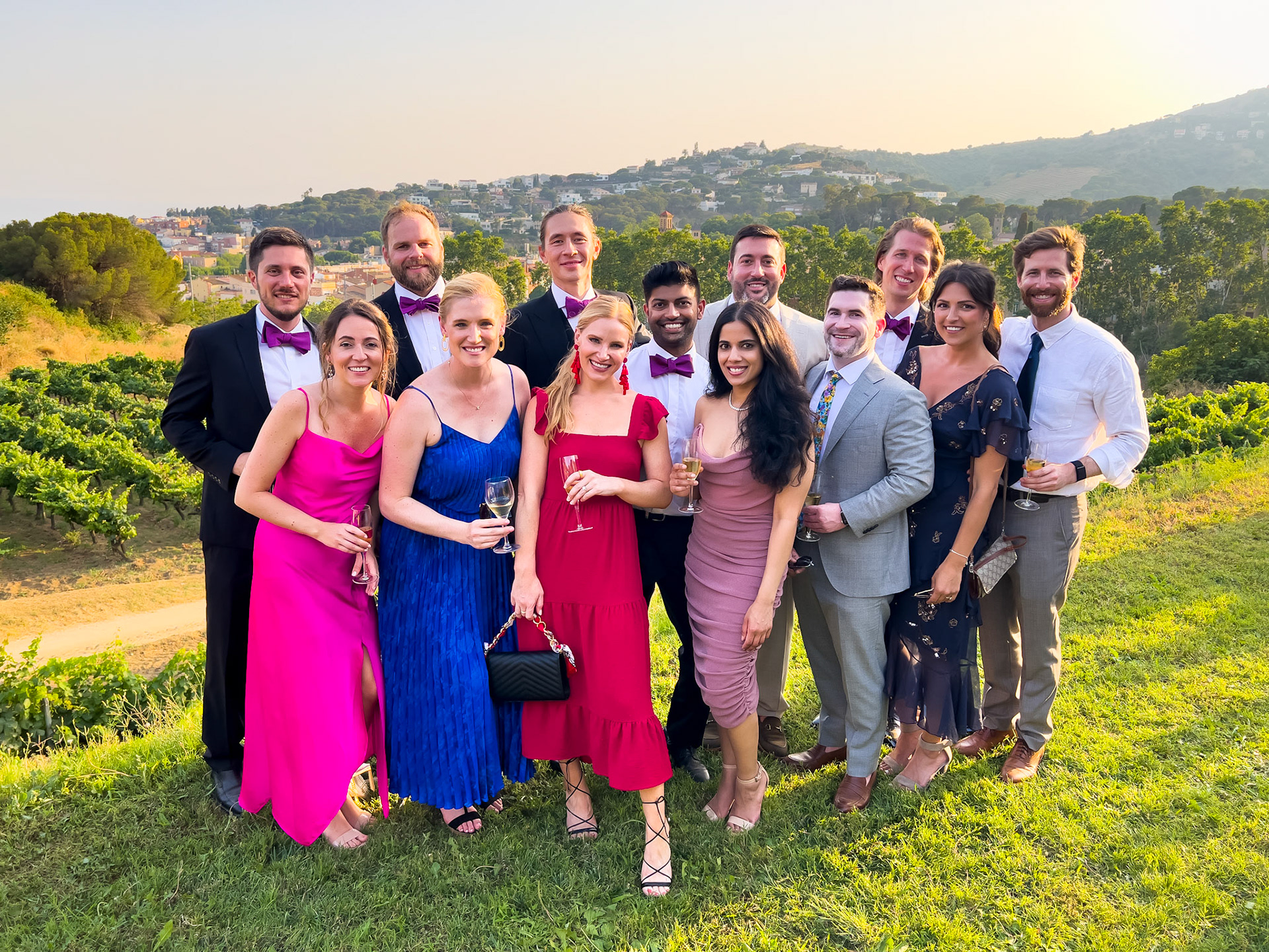 The wedding group at Bouquet d'Alella