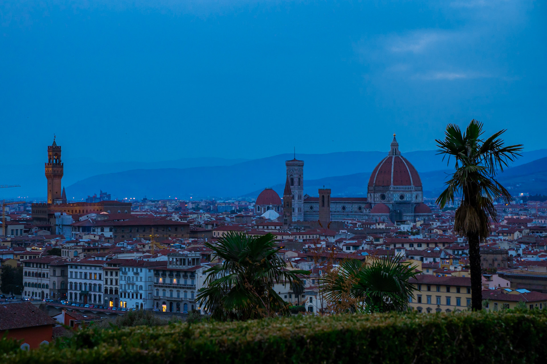 Sunset view of Florence from Piazzale Michelangelo