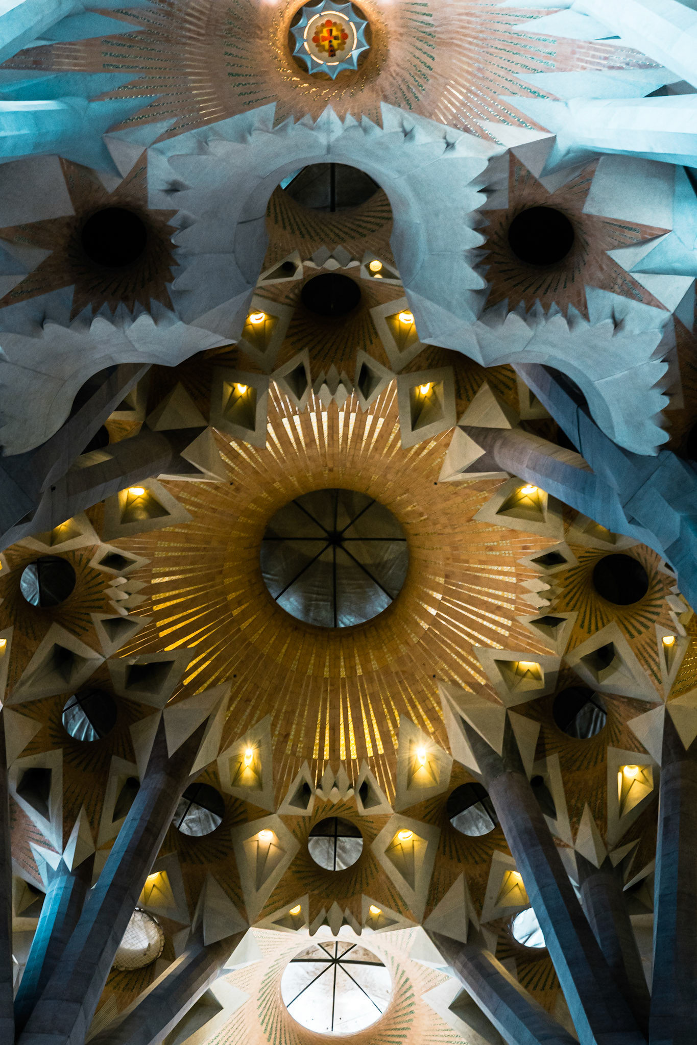 The ceiling of La Sagrada Família