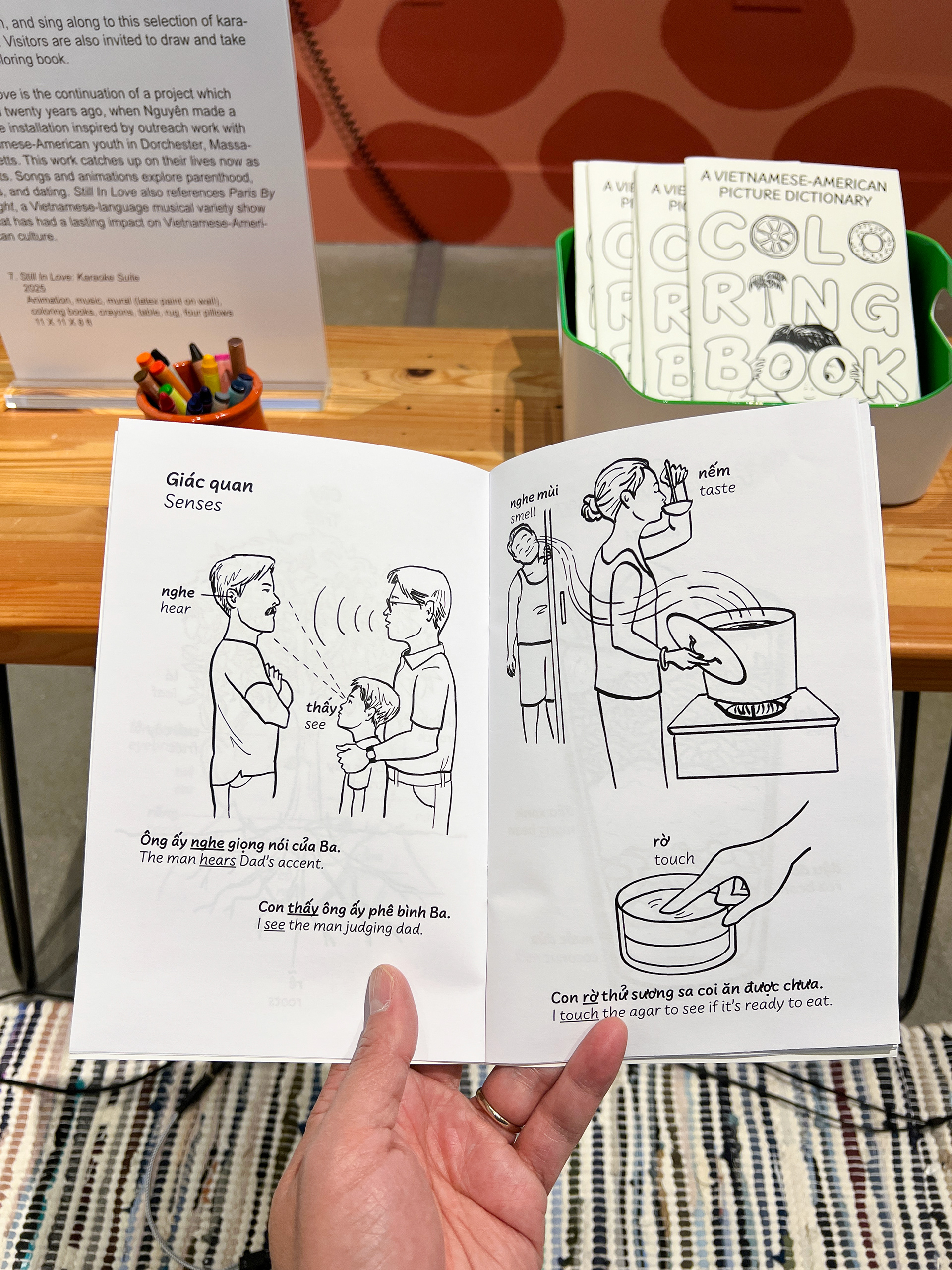 A Vietnamese American Picture Dictionary Coloring Book, Saddle stitched book (ink, paper)     5.5 X 8.5 in, 2024.