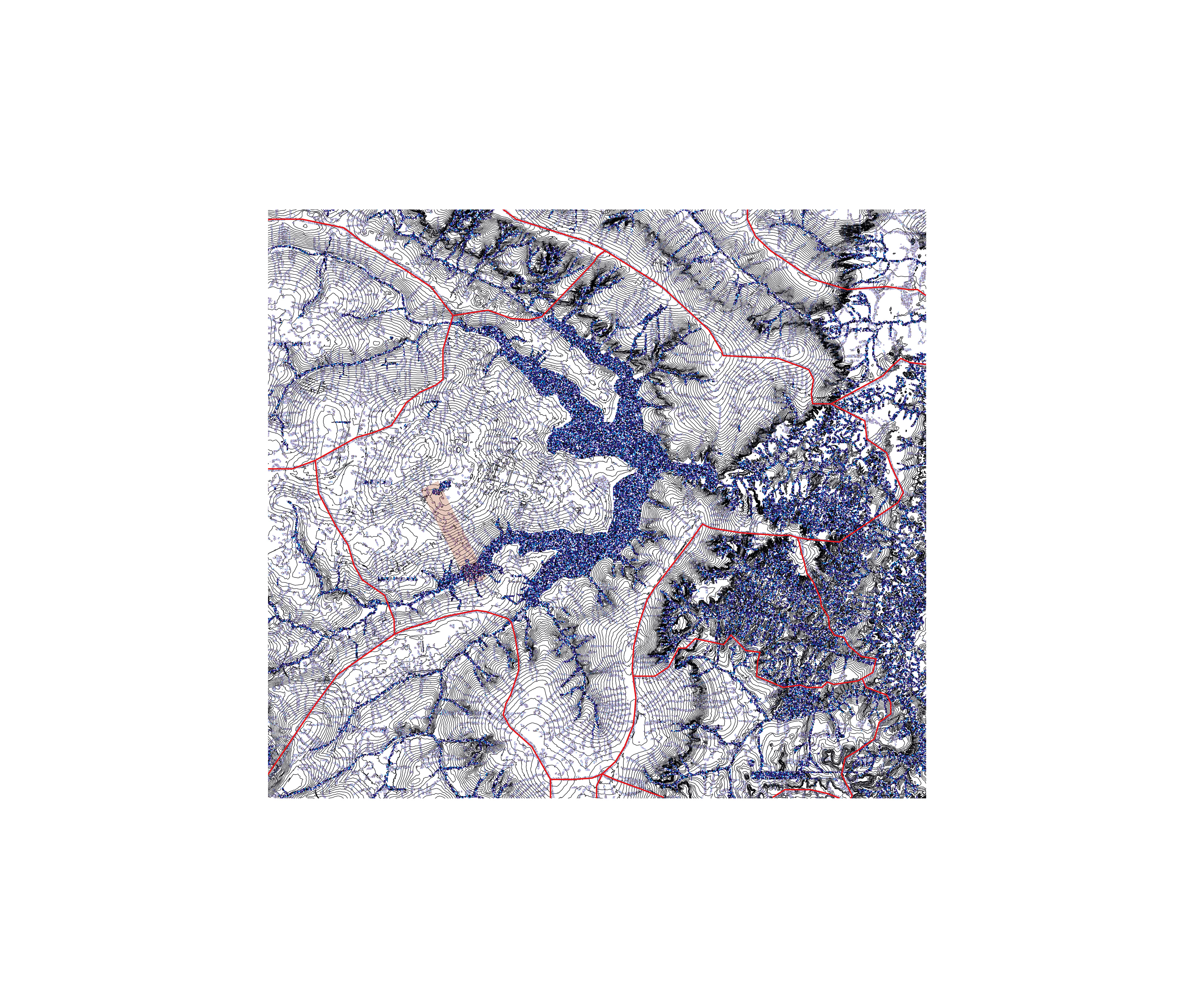 Bassin versant et topographie du plateau du District Fédéral - Alt. 1200