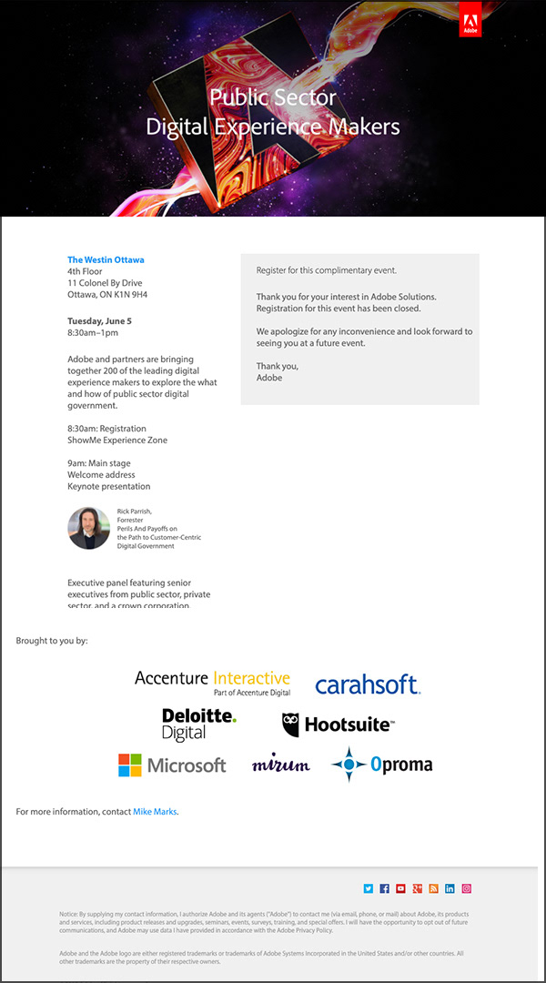 Event Registration Page