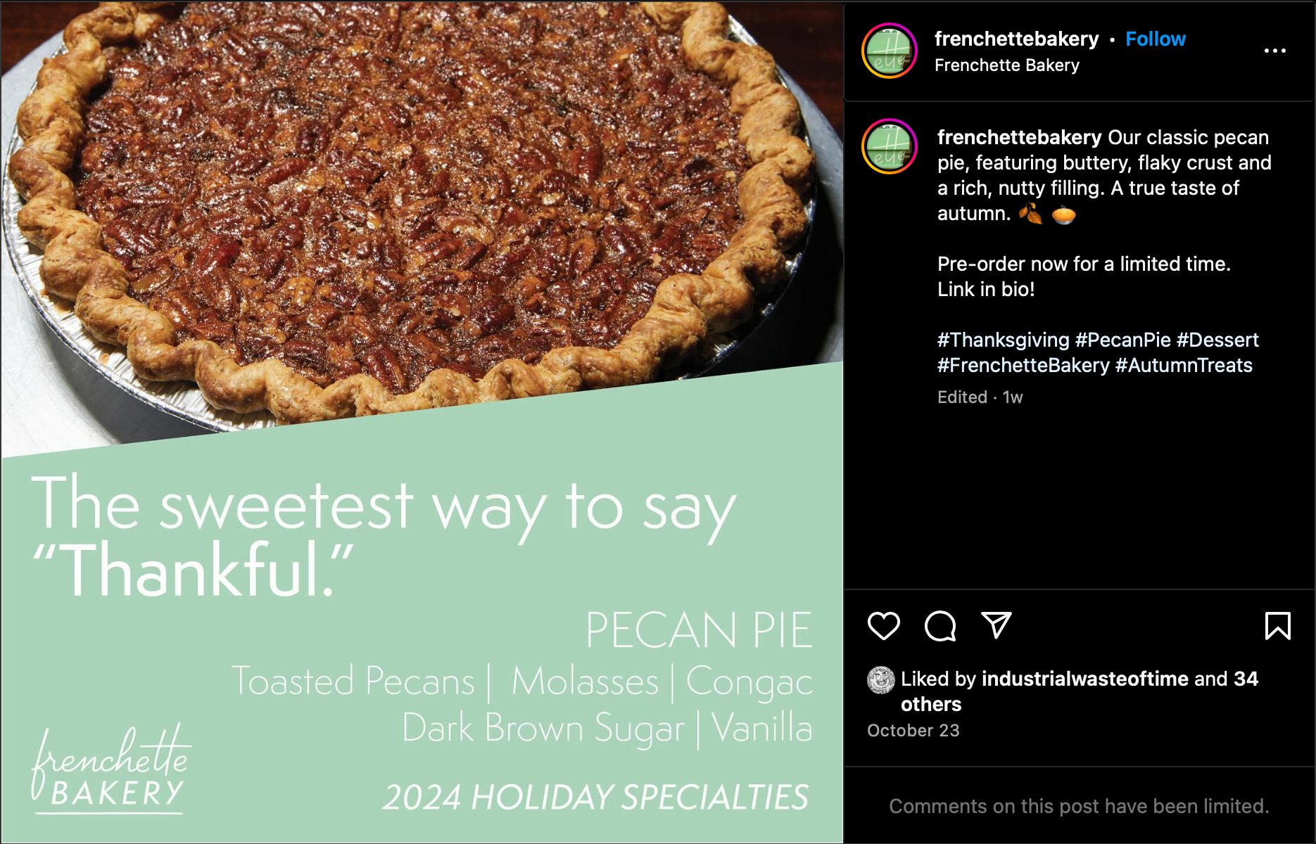 Holiday Pie Social Media Campaign In Situ