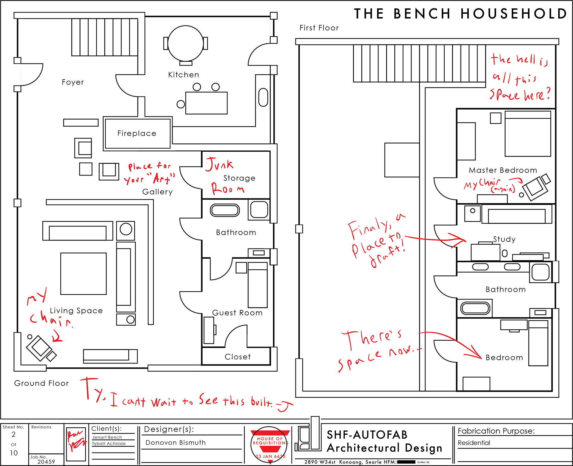 Location Map, Bench Household Floorplan