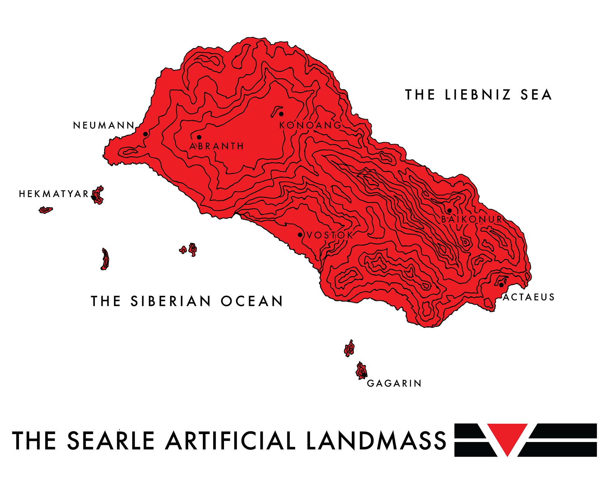 Location Map, Searle Artificial Landmass