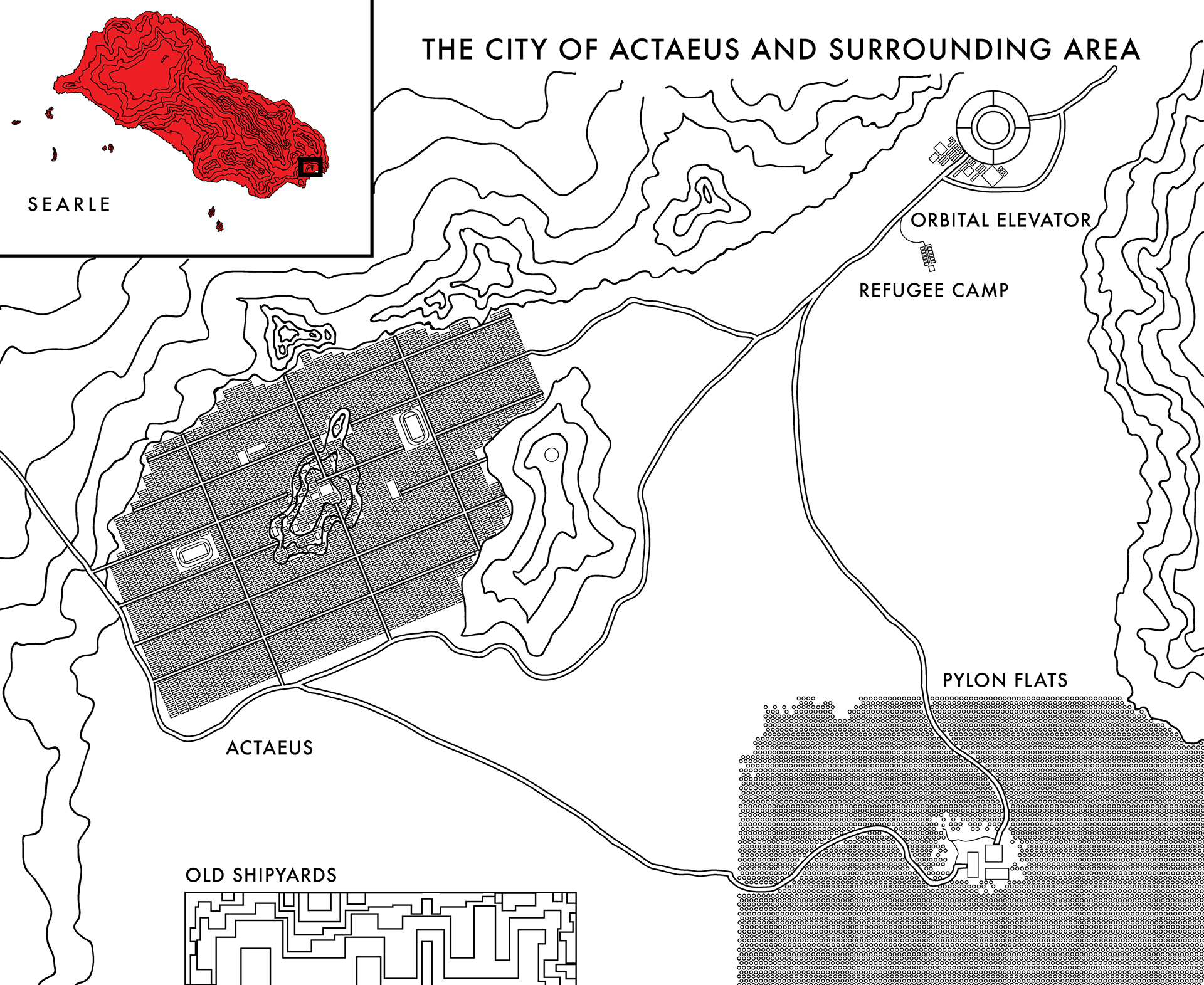 Location Map, Actaeus