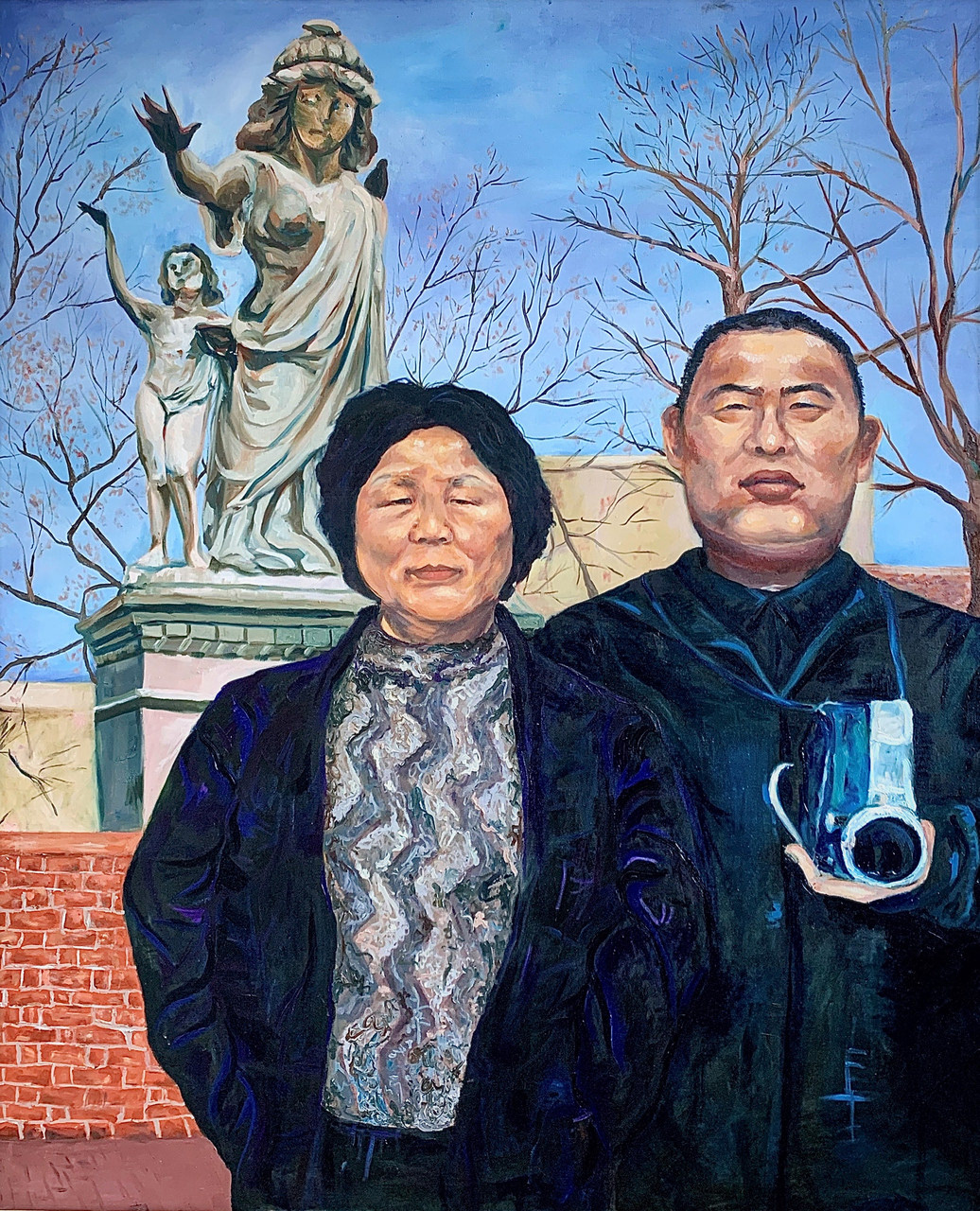 "United Nations (联合国)" 48x36in oil and acrylic on canvas