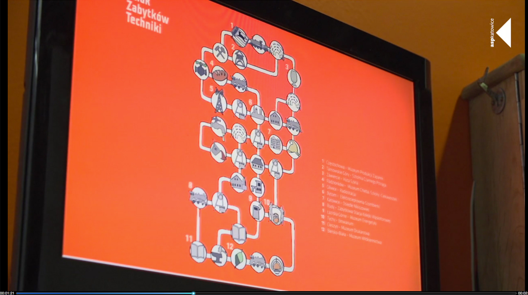 Interaktywna animacja o miejscach ze Szlaku Zabytków Techniki