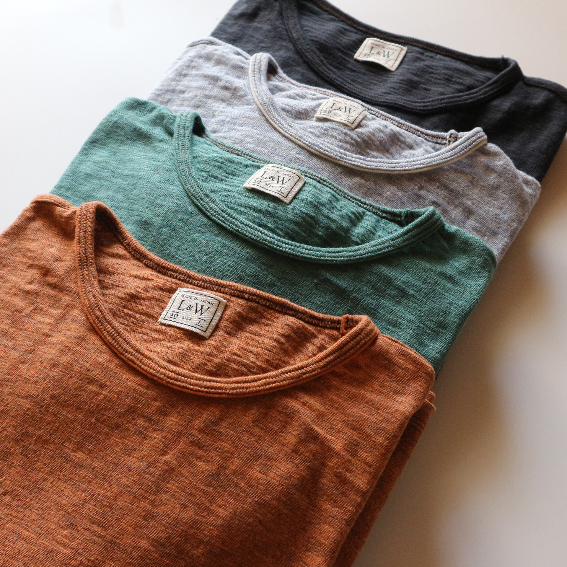 LRC1113 - SUPER SLUB TUBE KNIT DOUBLE BINDER CREWNECK