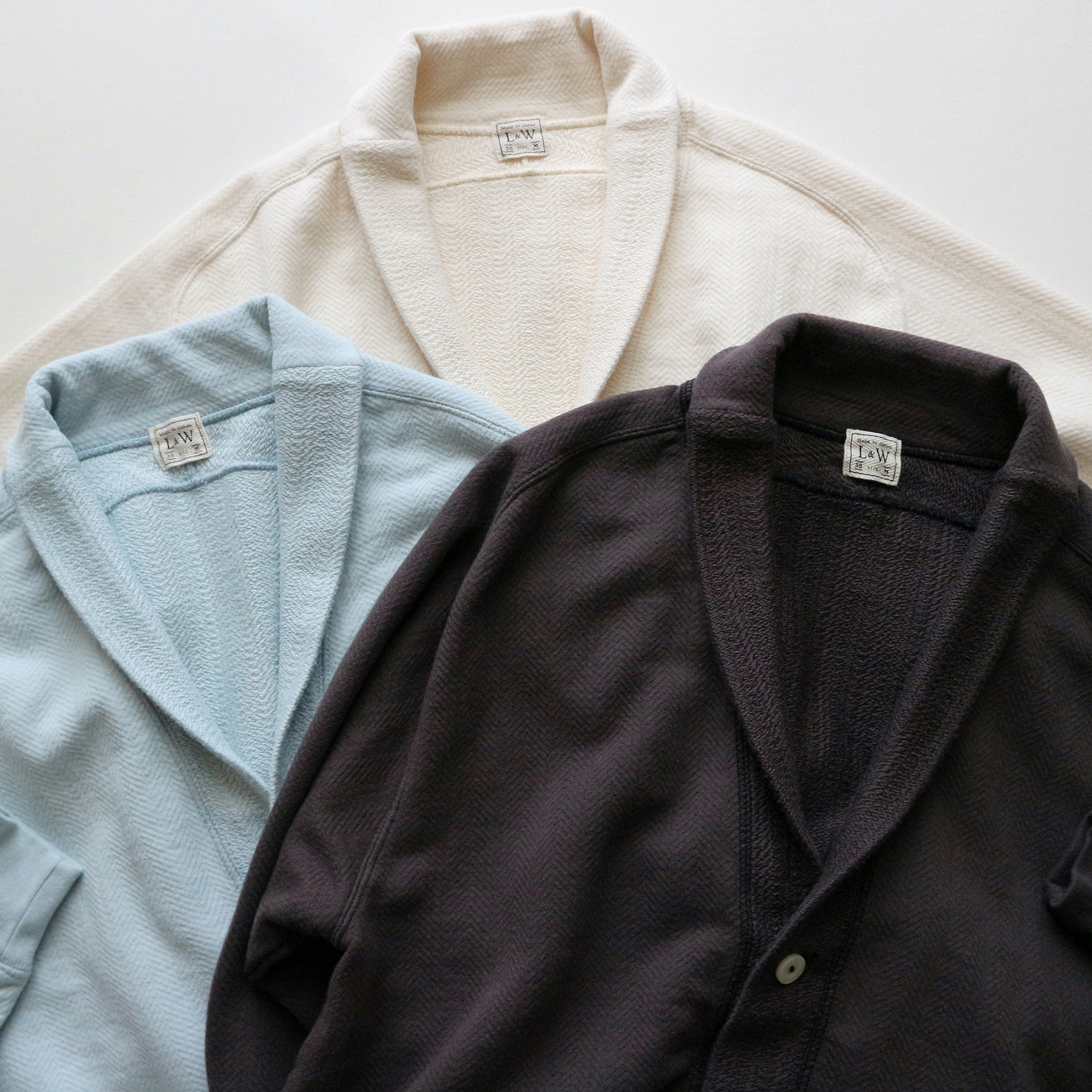 LRC1094 - HERRINGBONE PILE SHAWL COLLAR CARDIGAN