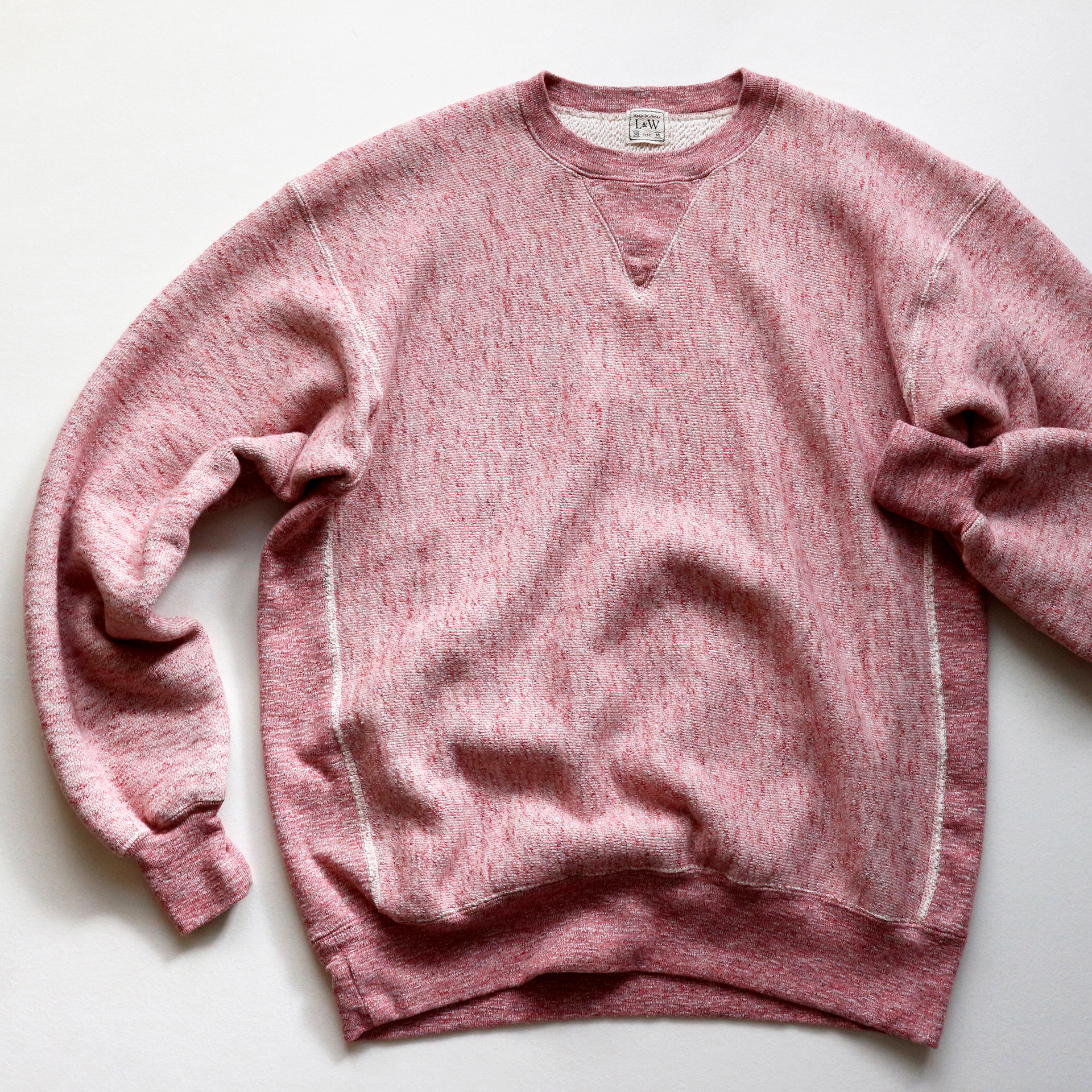 LRC1088 - BIG LOOPBACK FLEECE SIDE PANEL SWEATSHIRT (V-GUSSET)