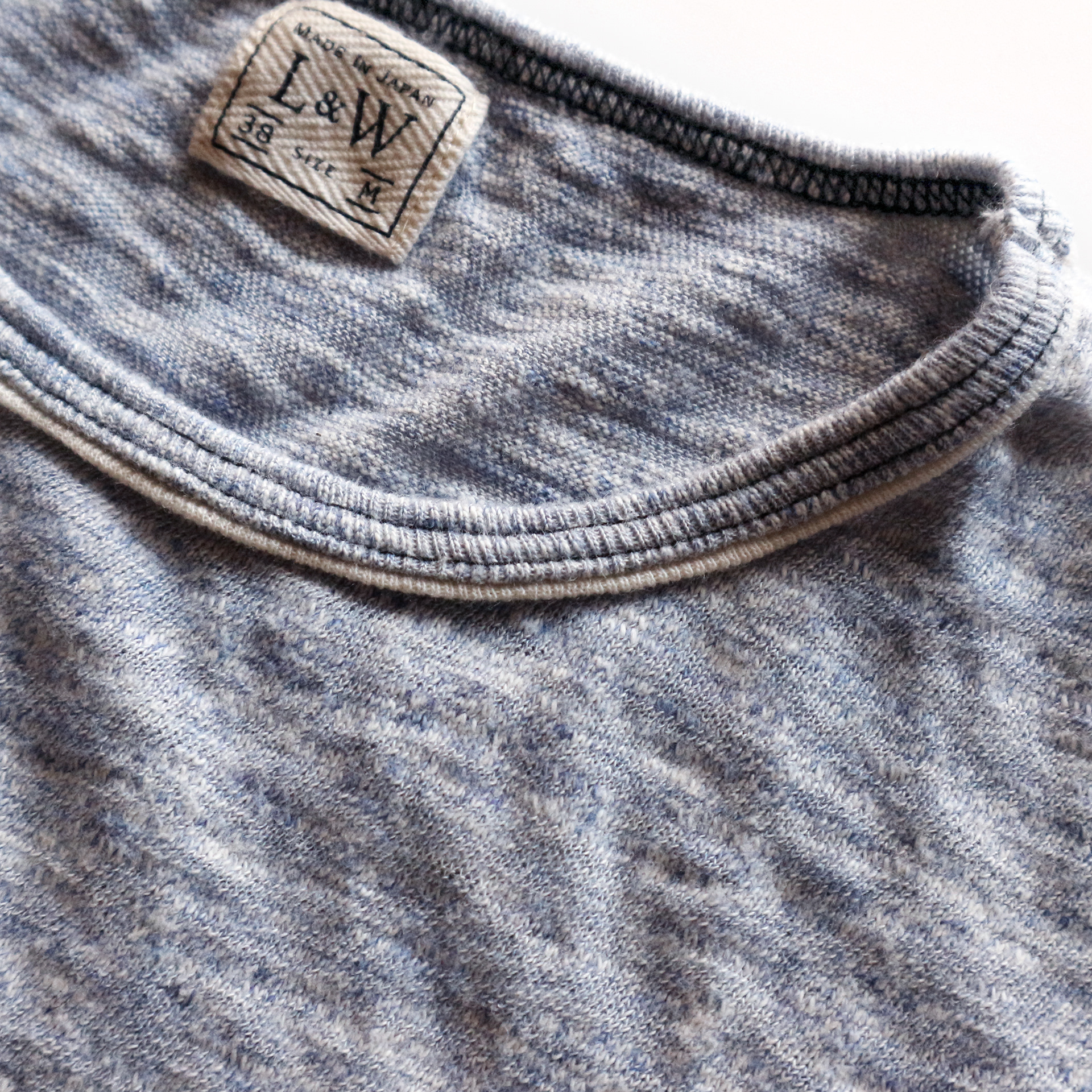 LRC1111 - SUPER SLUB TUBE KNIT EDGE PIPING CREWNECK