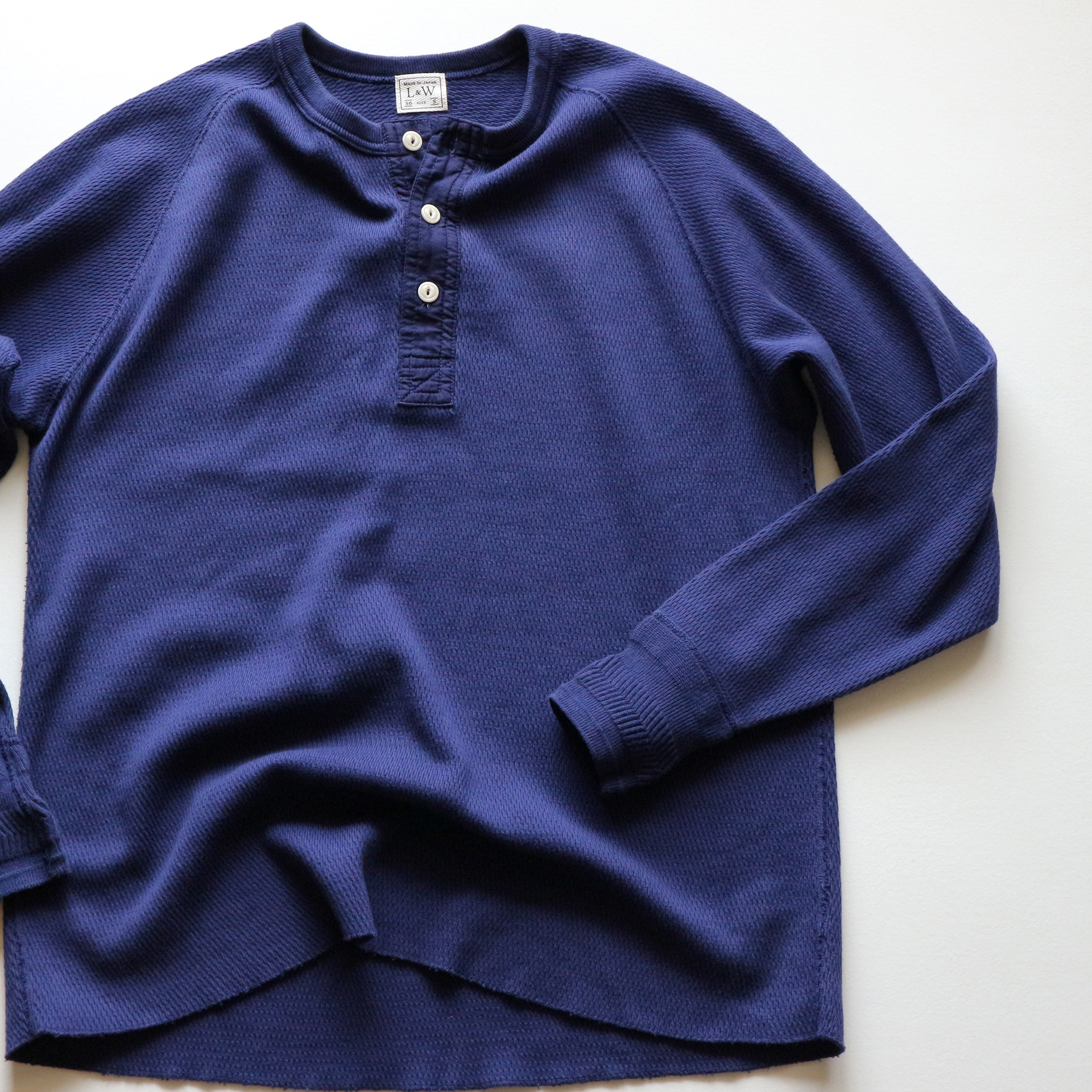 LRH1029 - COMBED YARN HIGH TENSION HONEYCOMB THERMAL HENLEY