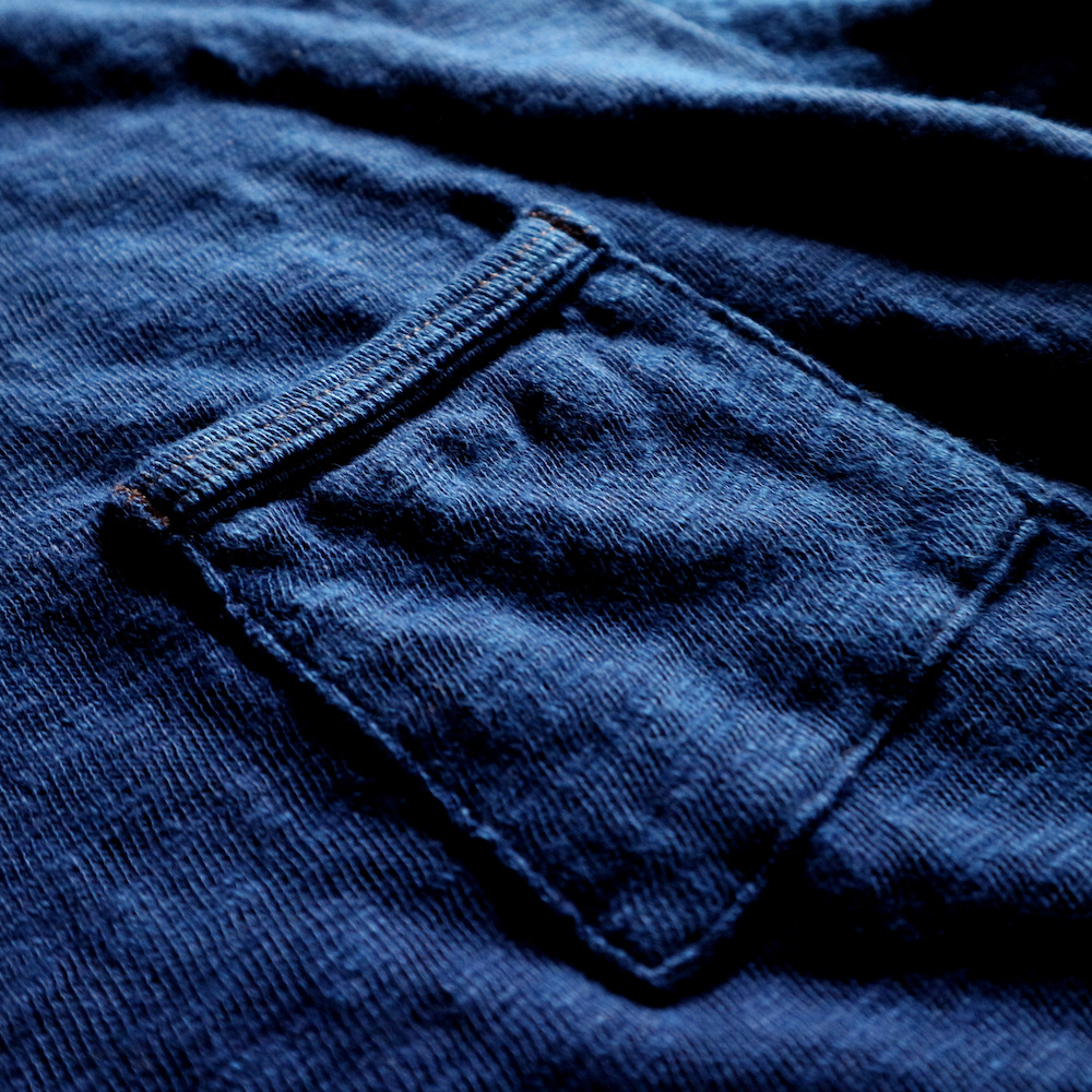 ODLW021 - OD+LW SUPER SLUB INDIGO DYED POCKET TEE