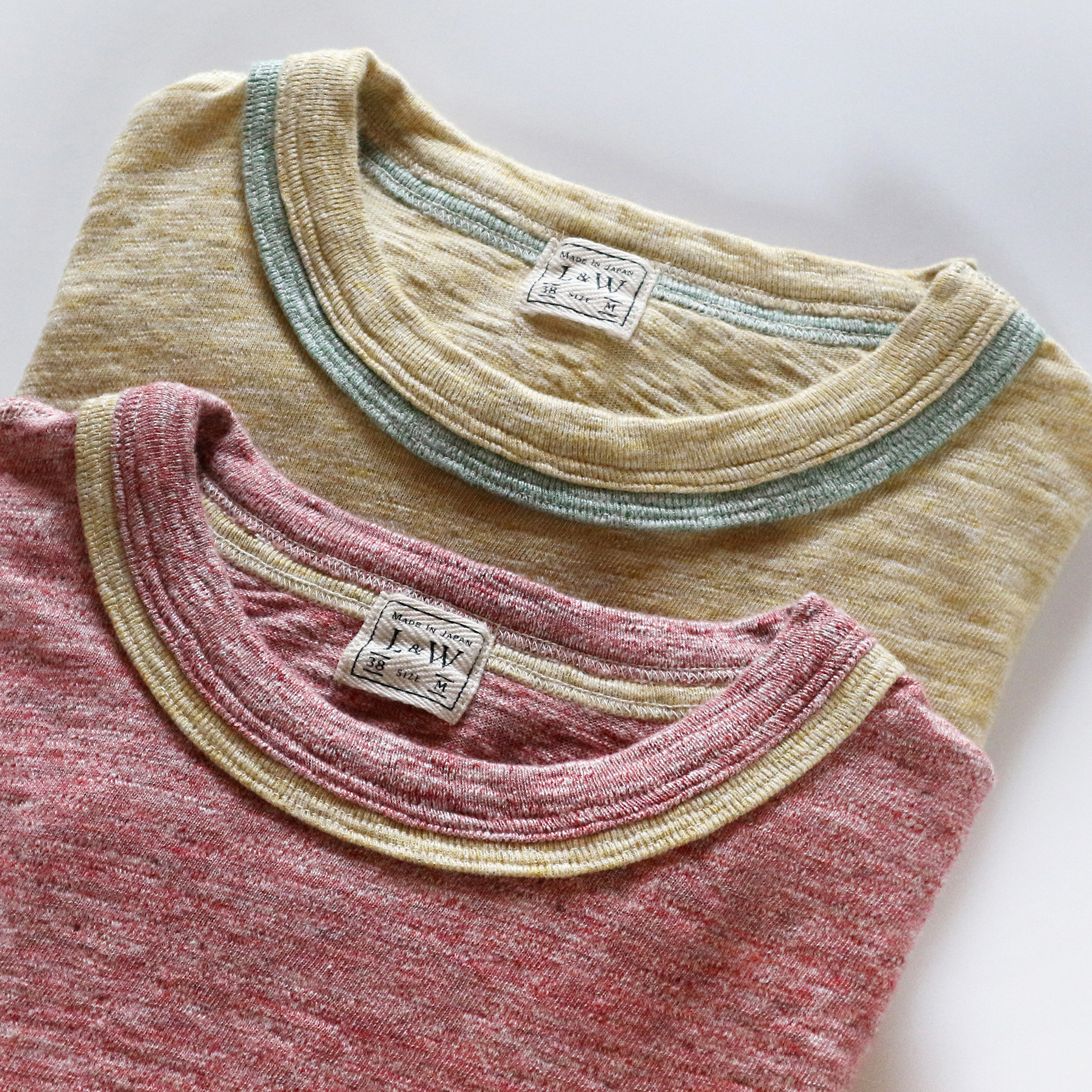 LRC1099 - HEATHER SLUB COTTON DOUBLE BINDER CREWNECK