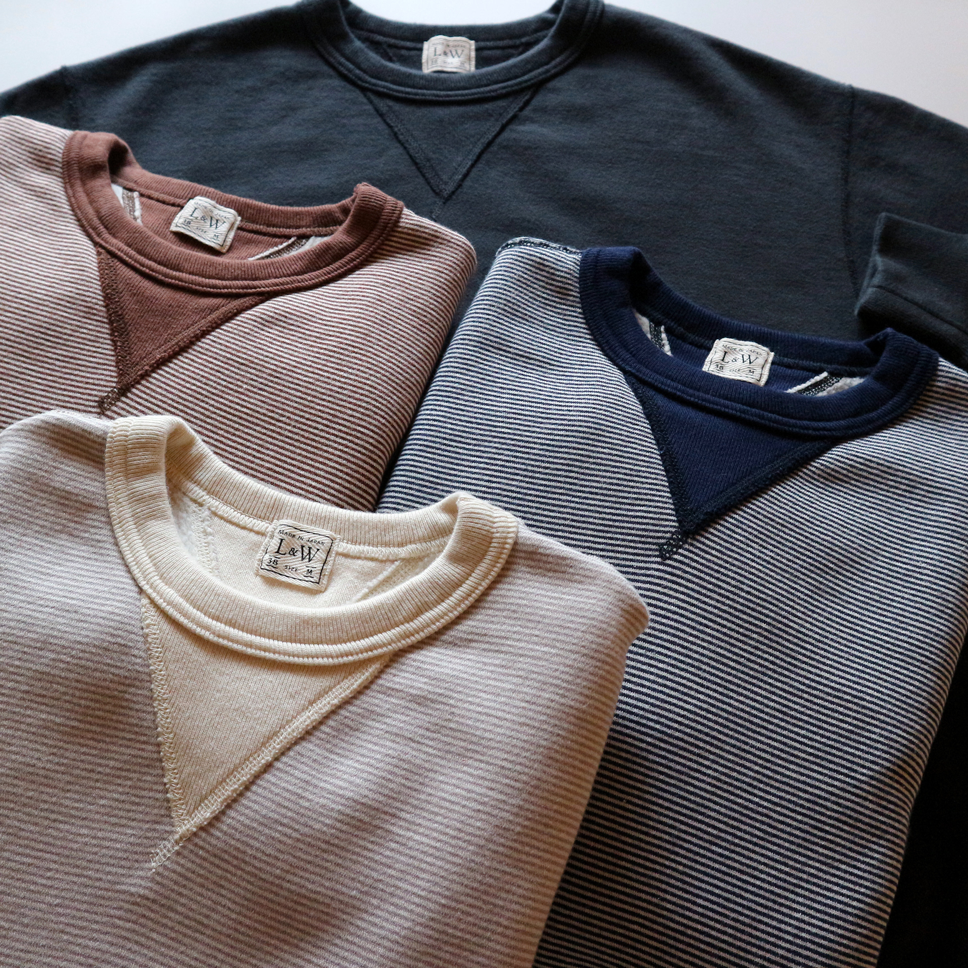 LRC1102 - SZ VINTAGE PINBORDER KNIT DOUBLE V SWEATSHIRT