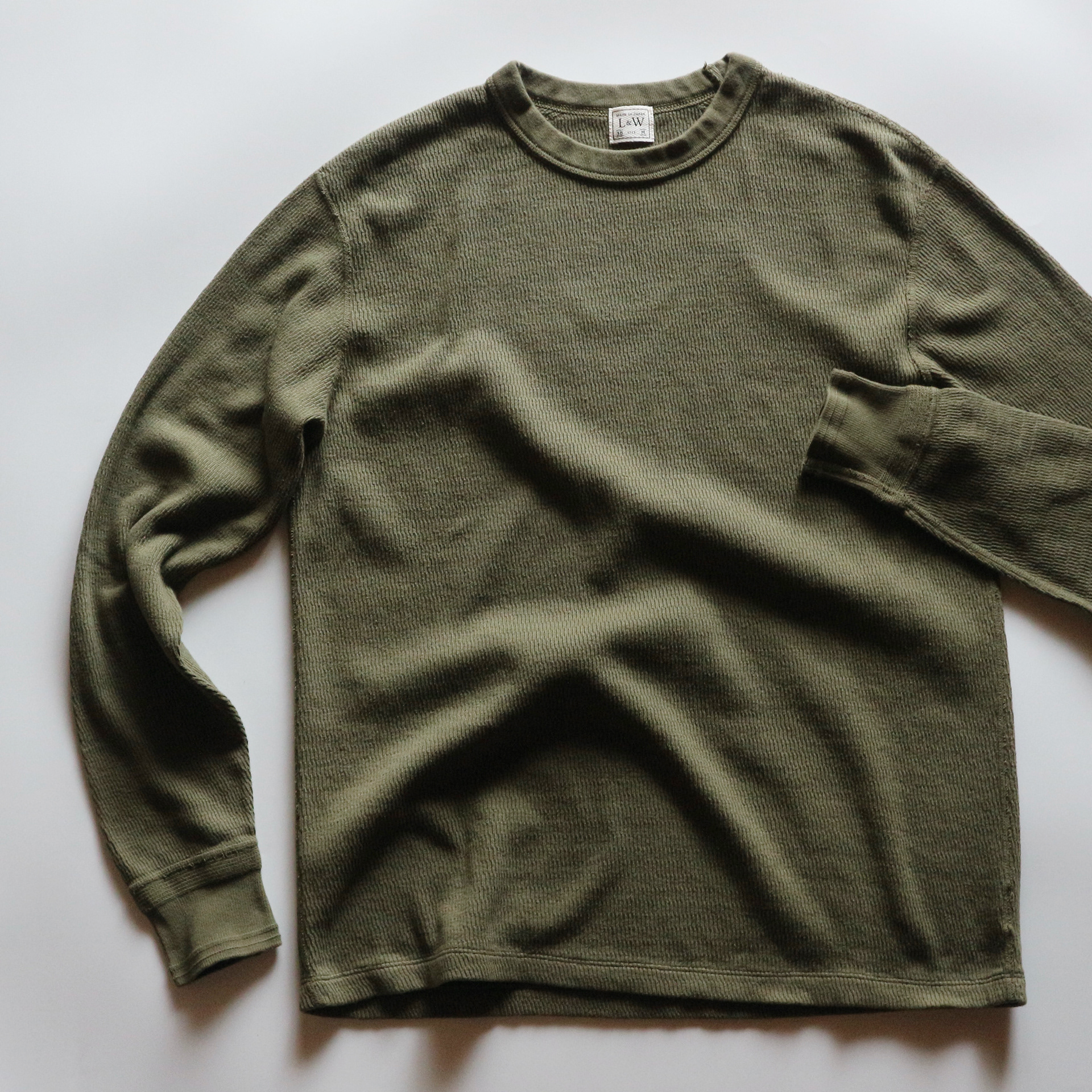 LRC1122 - SUPIMA LONG HONEYCOMB KNIT CREWNECK THERMAL