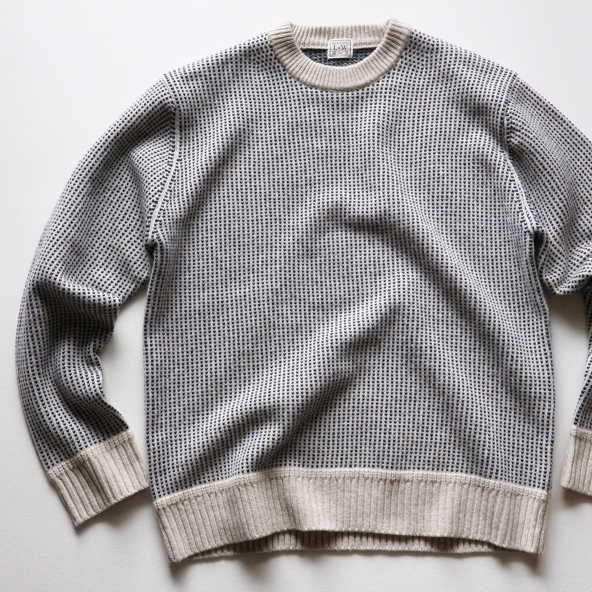LWK1015 - SUPER LAMBS WOOL CLASSIC BIRDSEYE SWEATER