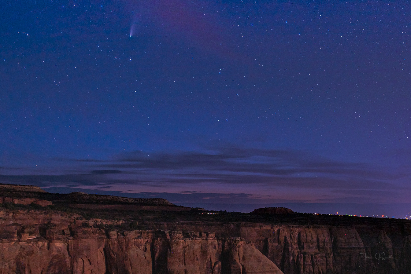 My first night shot - the comet Neo-Wise in 2020.