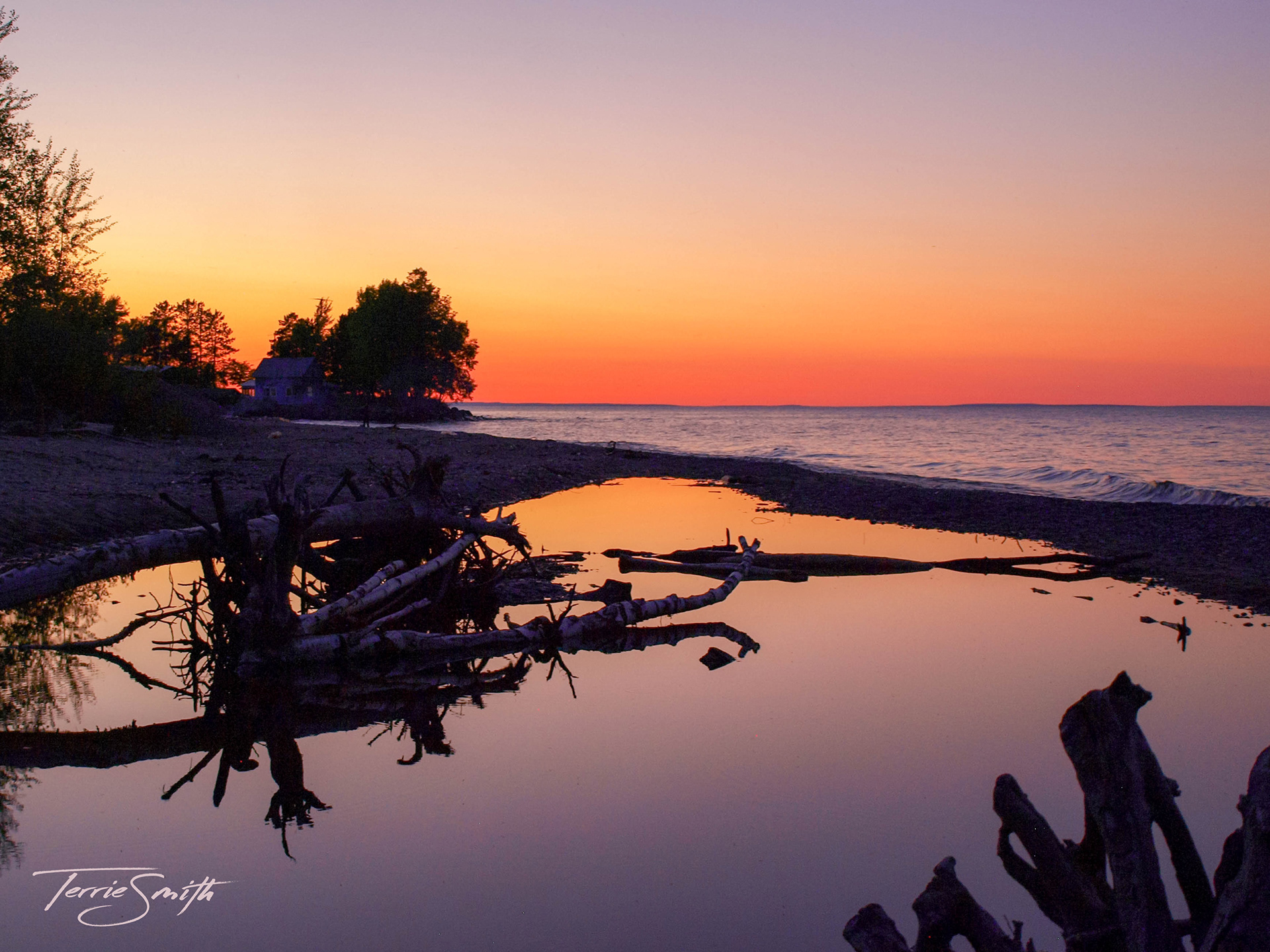 Little Girls Park sunset near Ironwood, Michigan - October 2016