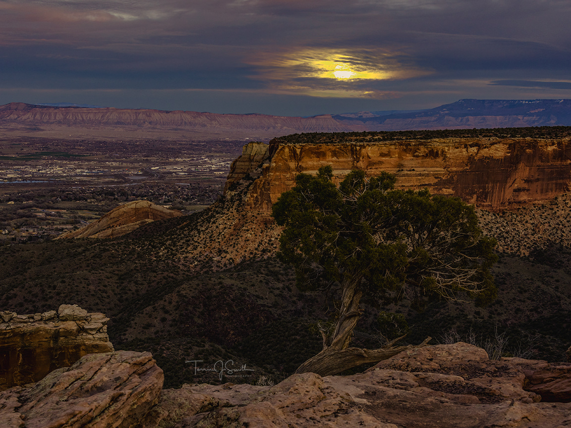 Full Moon Over Colorado National Monument