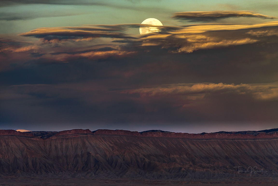 Full Moon Peeking Being Shy