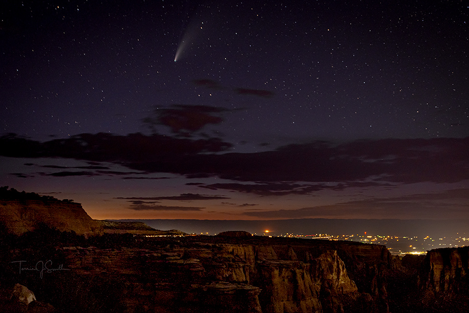 Comet Neo-Wise Flying over the Grand Valley