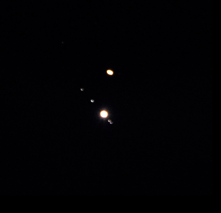 Saturn and Jupiter w/her moons