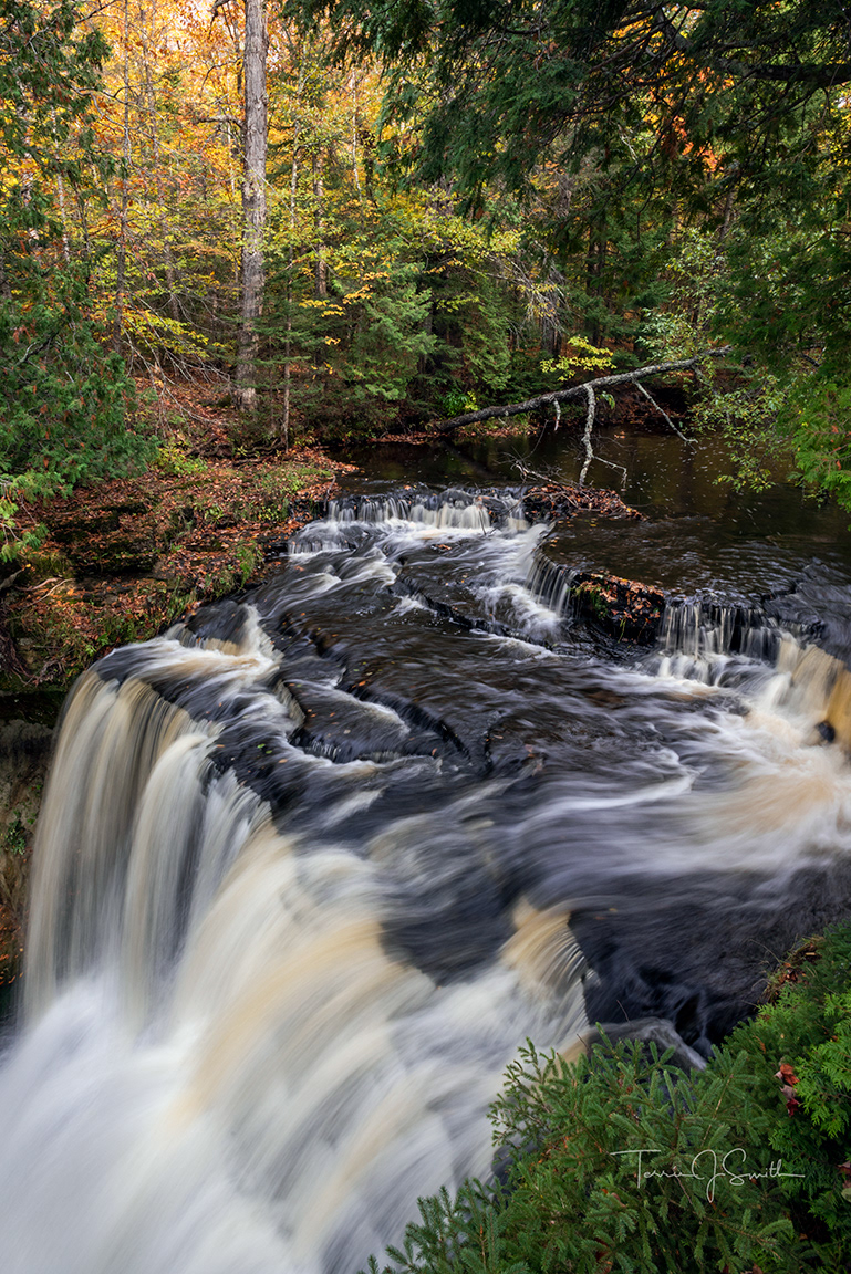 Michigan - Laughing Whitefish Falls before the drop