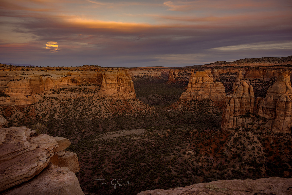 Full Moon Over Colorado National Monument