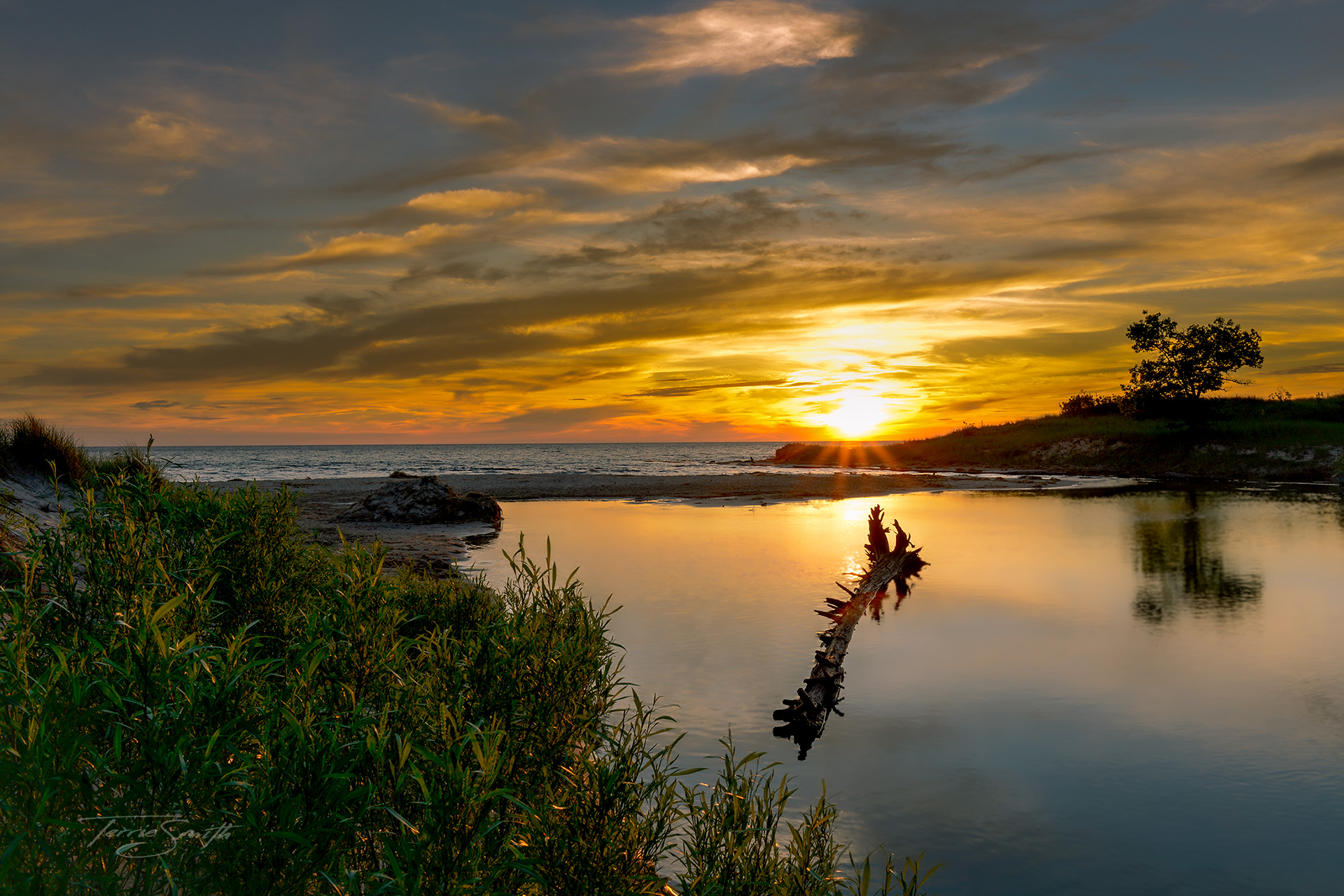Meinert Park sunset near Muskegon, Michigan - June 2019