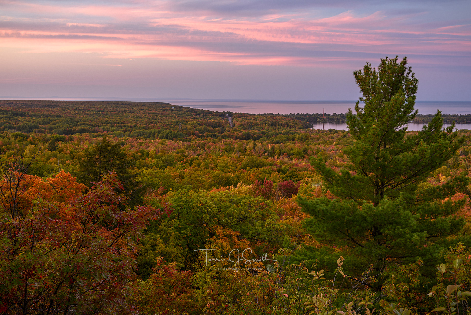 Sunset from Thomas Rock Overlook, Michigan - October 2023