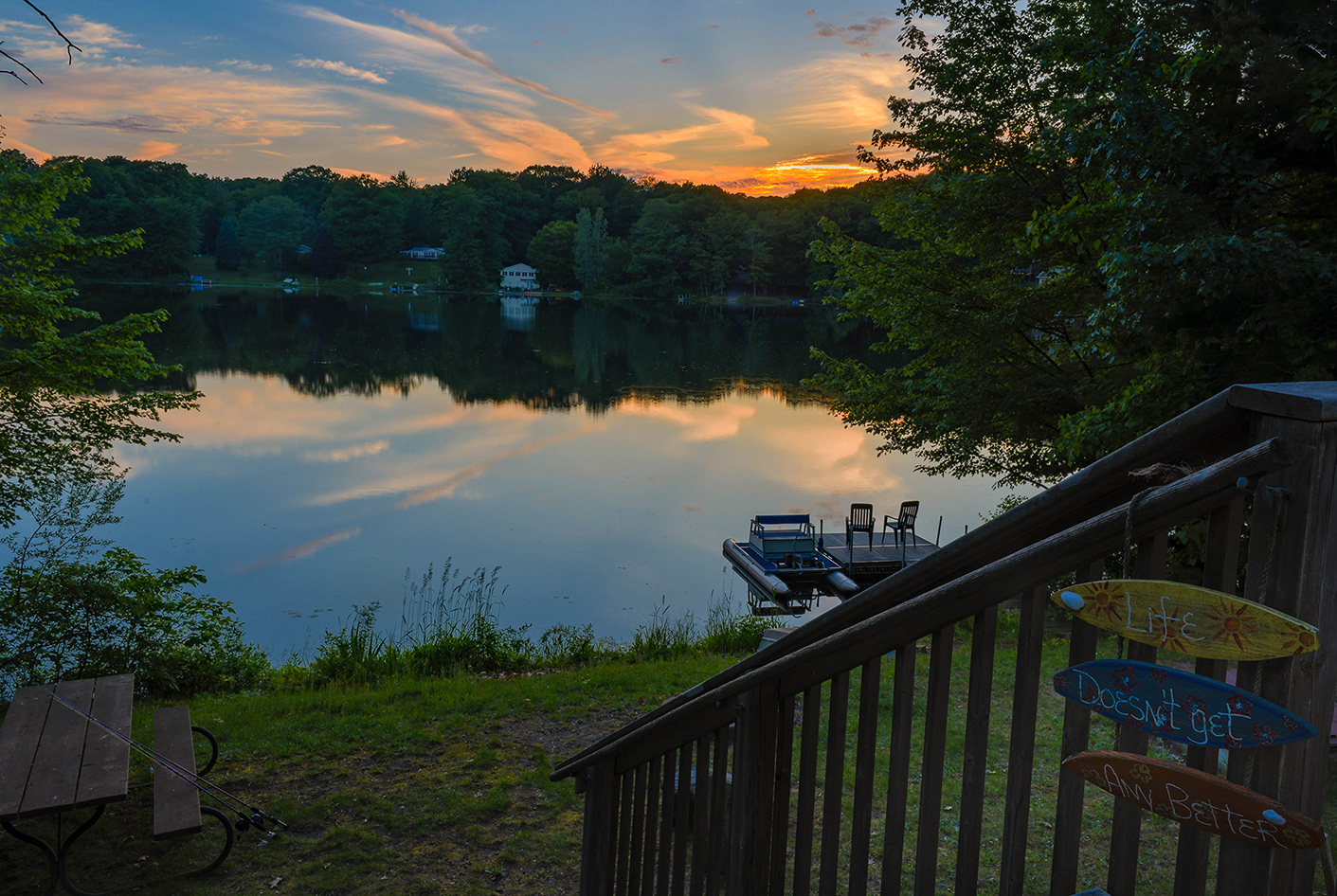 Lake rental sunset, New Era, Michigan - June 2019