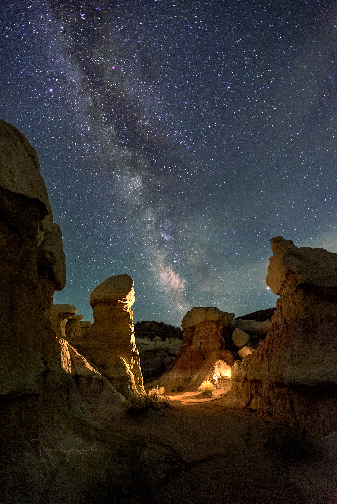 Milky Way at Painted Mines in Colorado