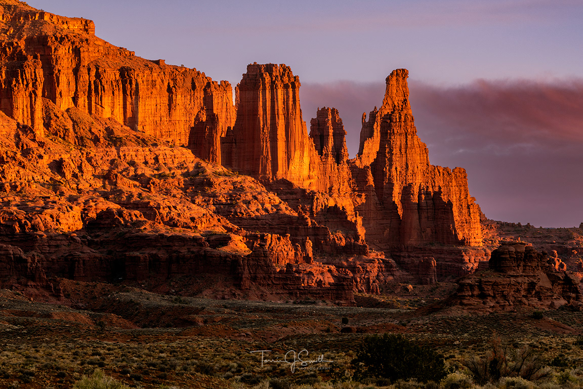 Sunset at Fisher Towers (Utah) - November 2021