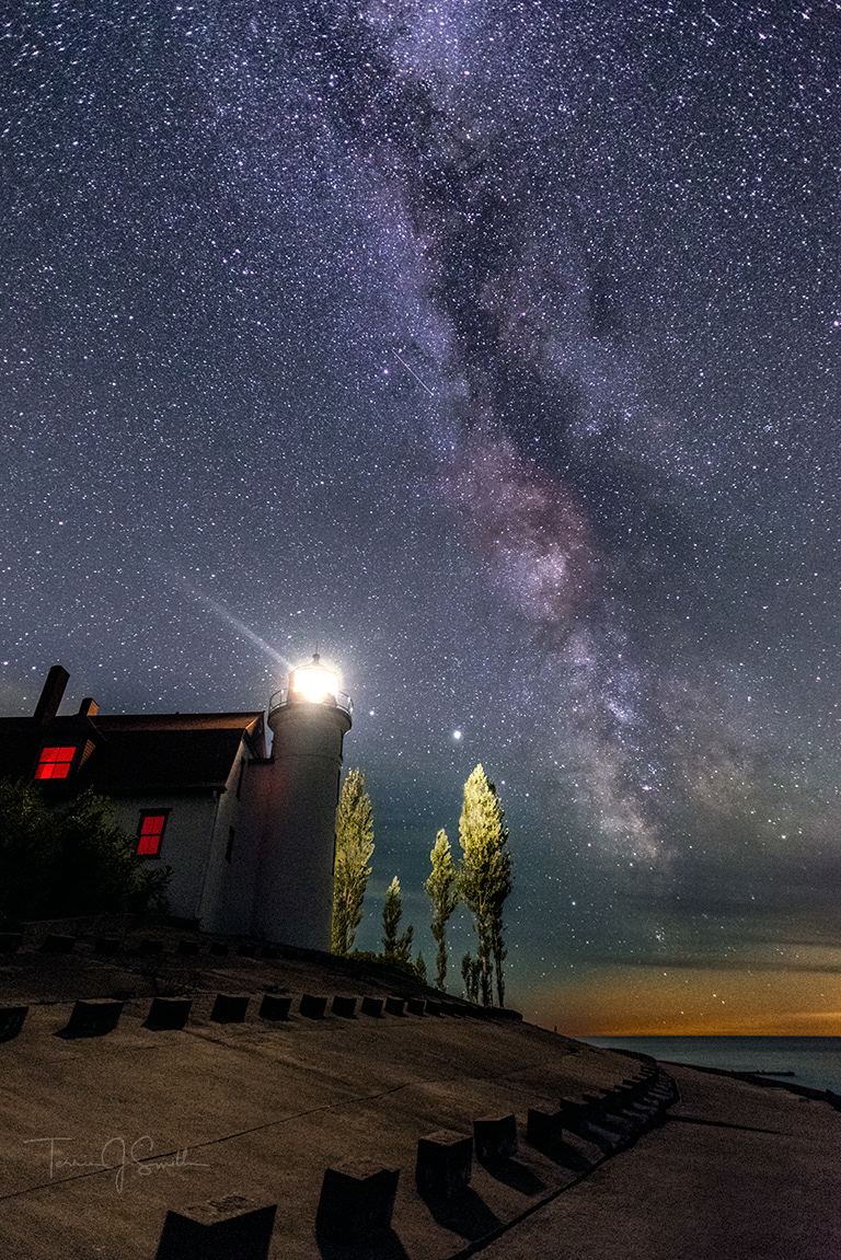 Milky Way over Point Betsy Lighthouse 2020