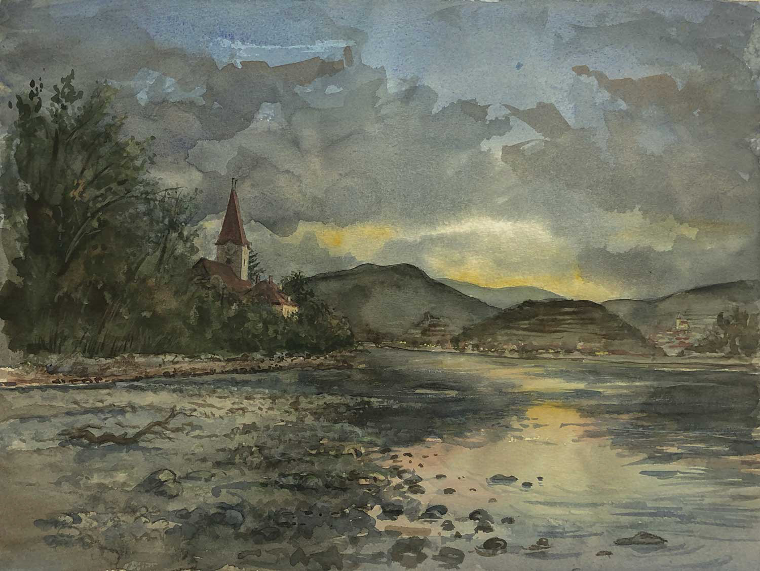 Hofarnsdorf Dämmerung, 38,5 x 28,5 cm