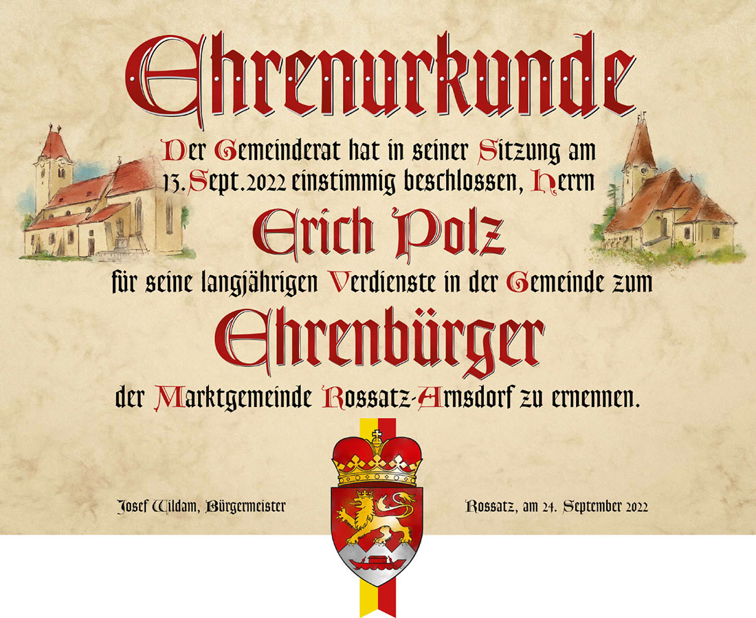 Urkunde – digital erstellt