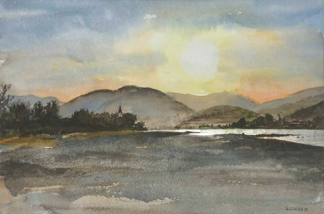 Hofarnsdorf, Niederwasser, 29,5 x 19,5 cm, 2024