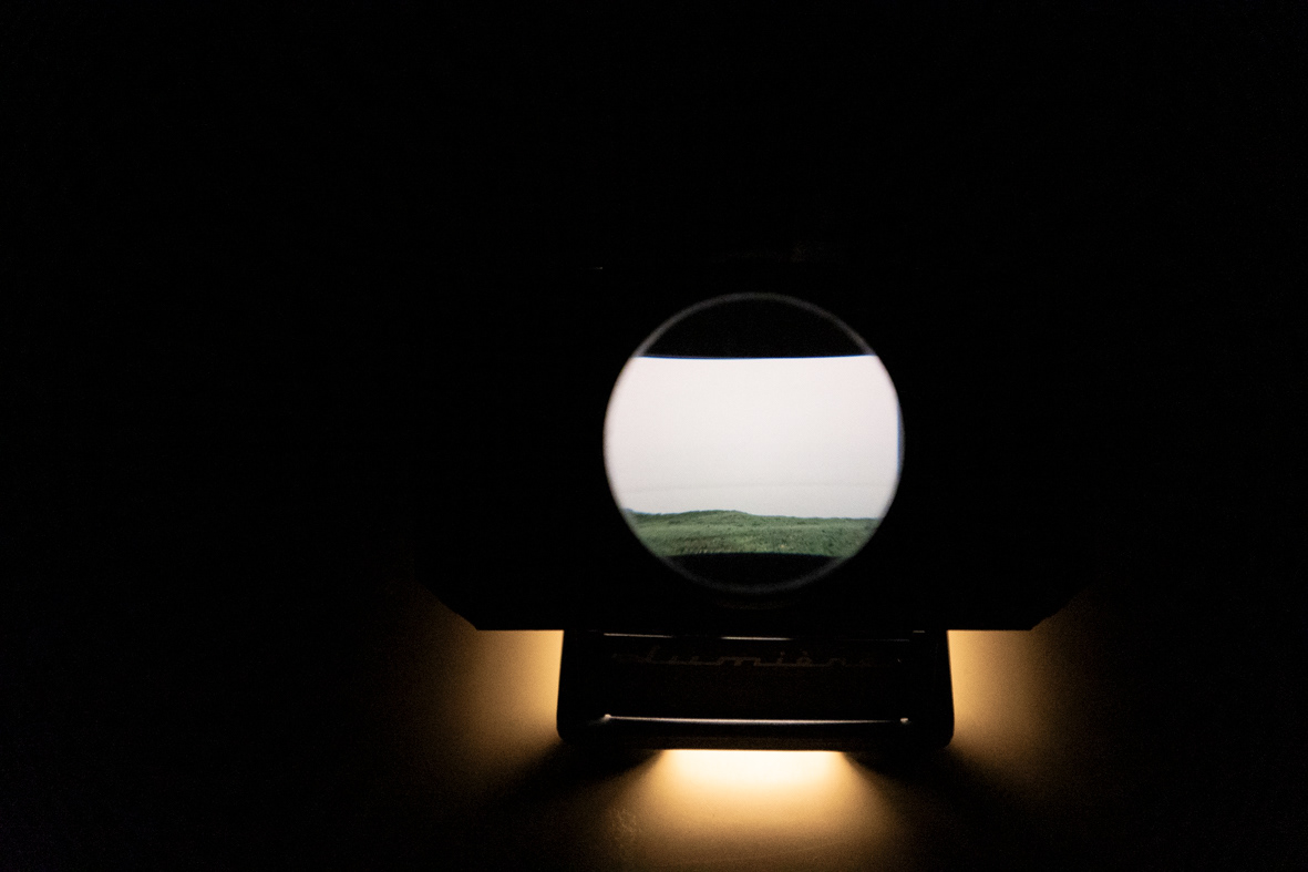 Diapositive montée sur visionneuse
