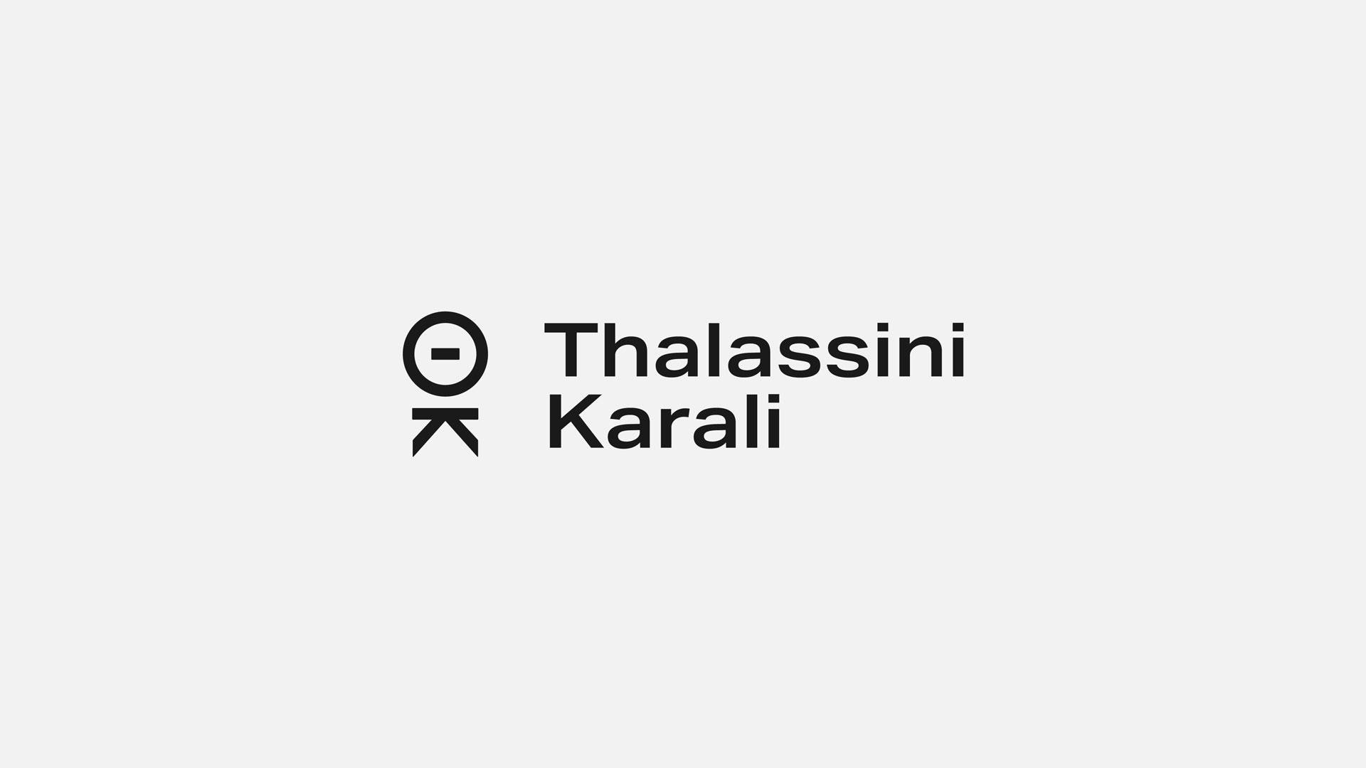 Thalassini Karali agronomist and landscape architect initials logotype design, complete with typography, in the black and off white color palette.