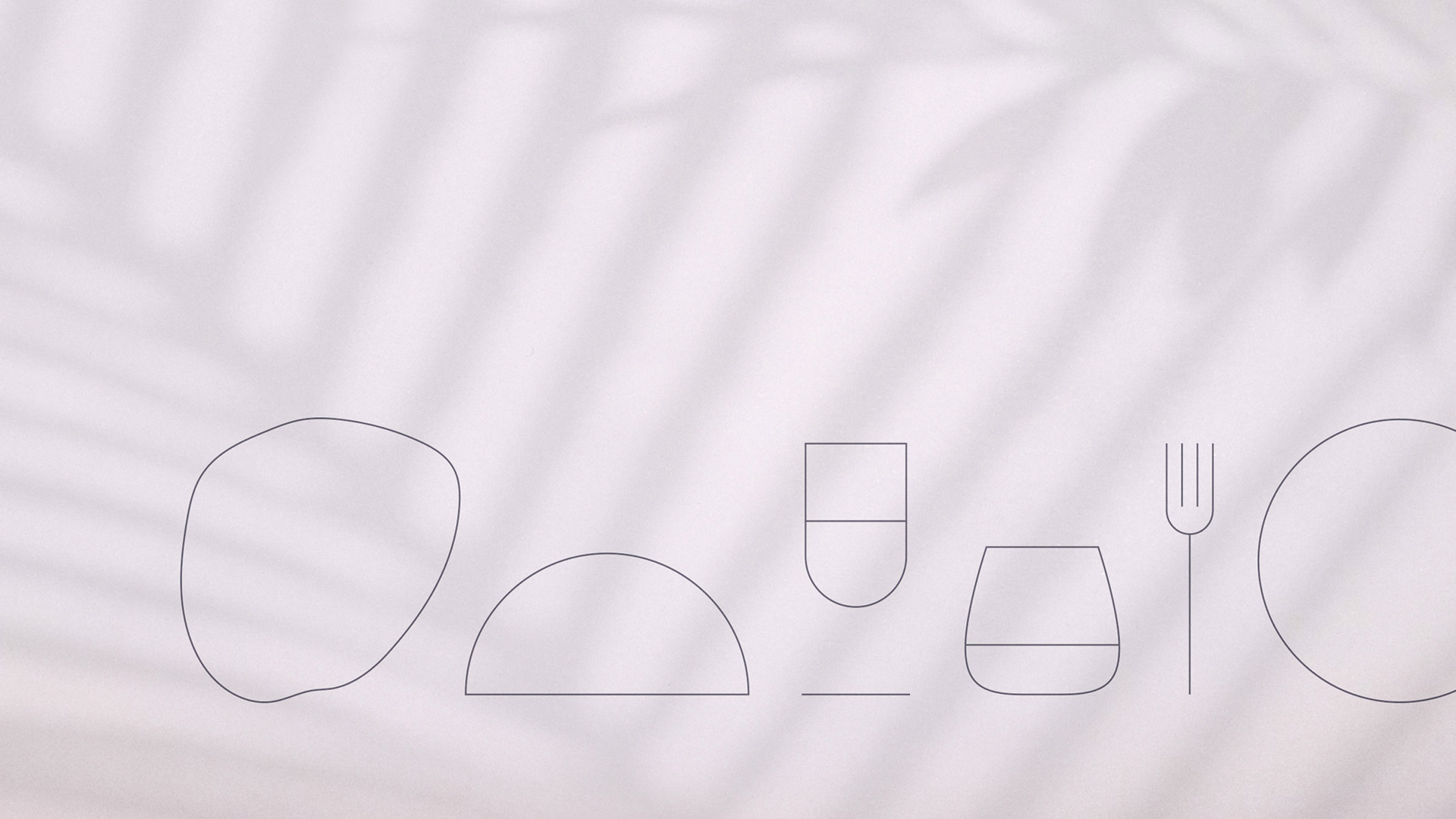 IKIES Santorini boutique hotel menu design illustrations showcased on their own.