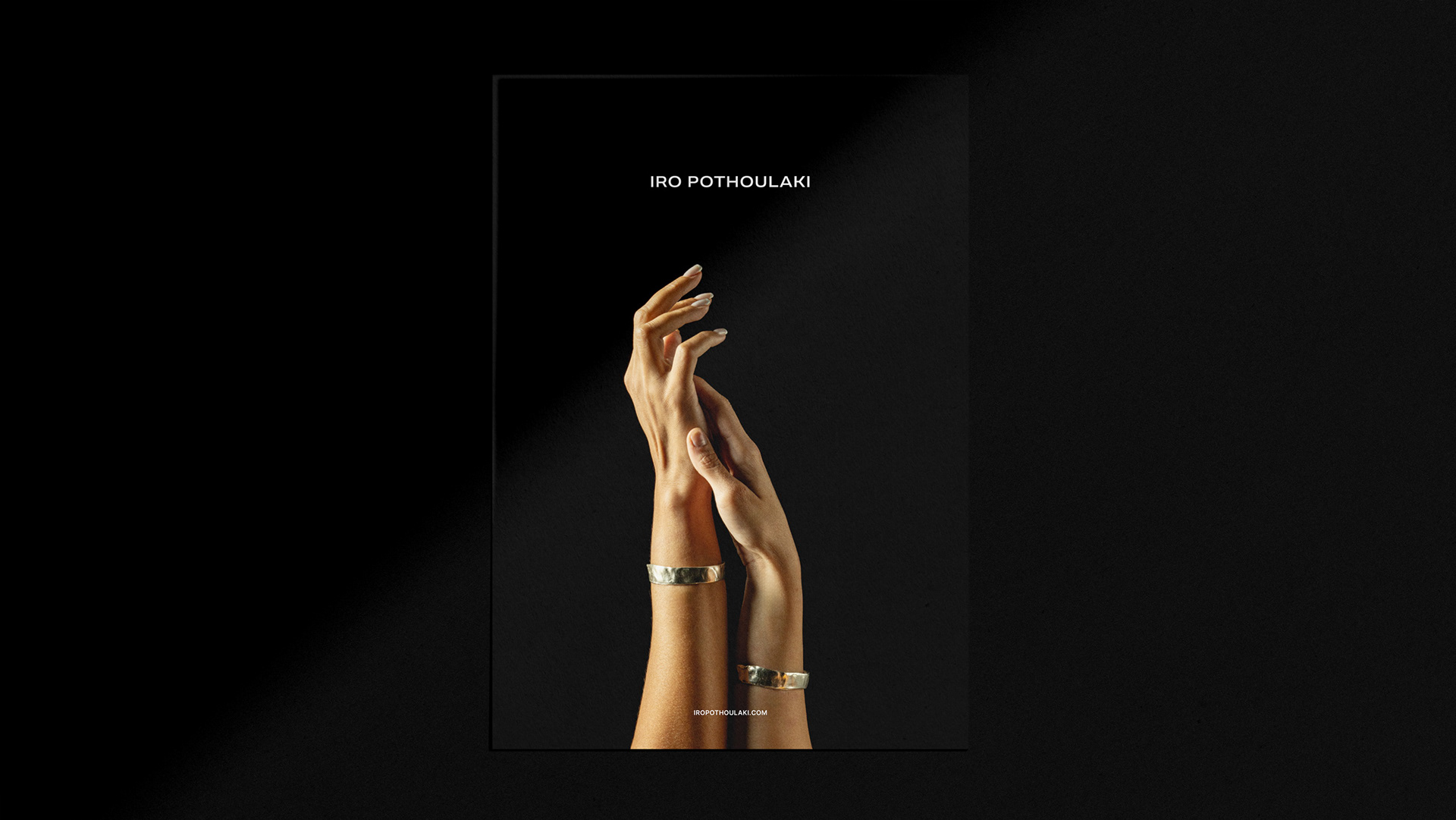 Iro Pothoulaki silver 925 jewelry poster with hands photography