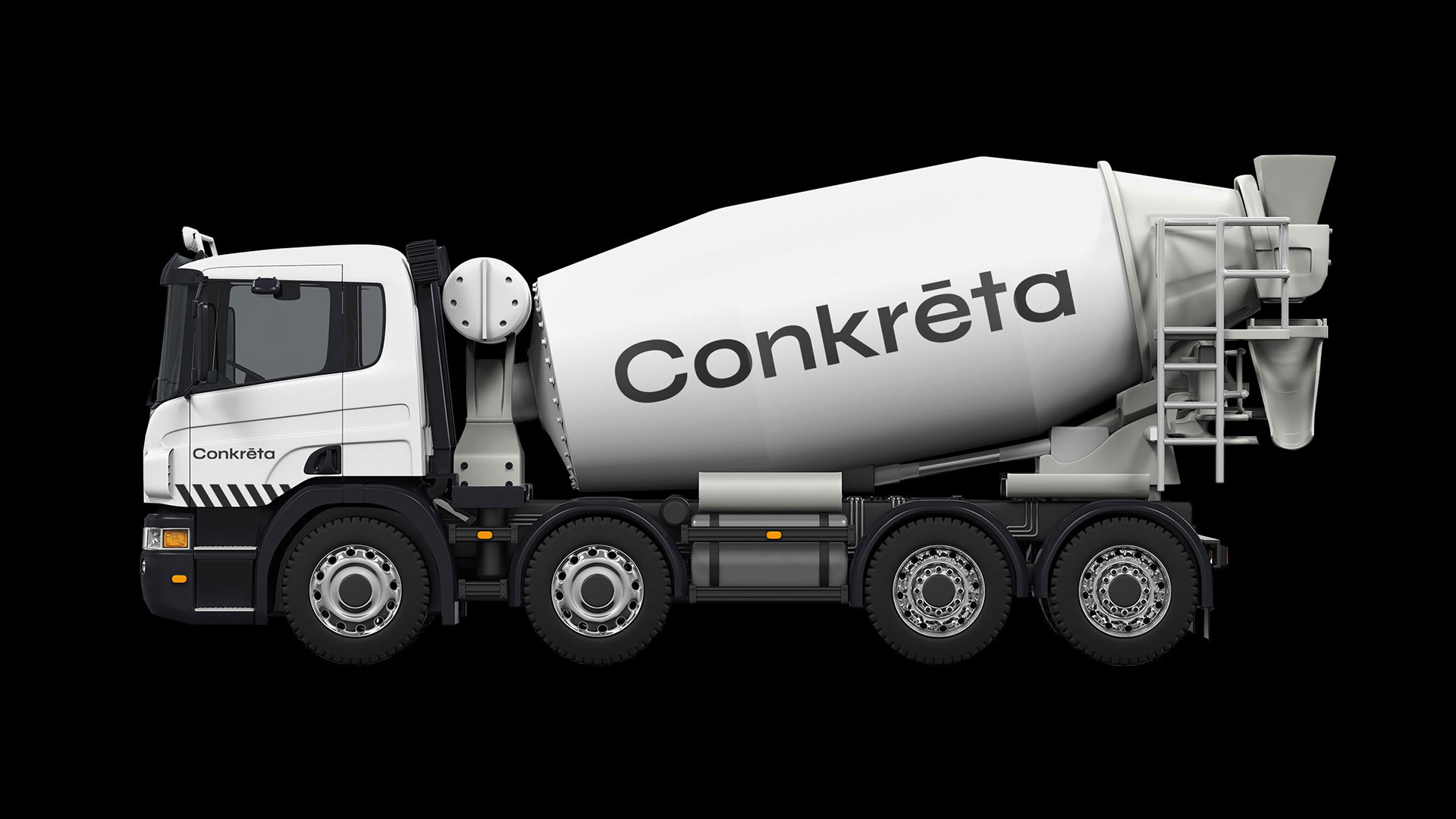 Conkreta concrete mixer truck with the company's logotype.