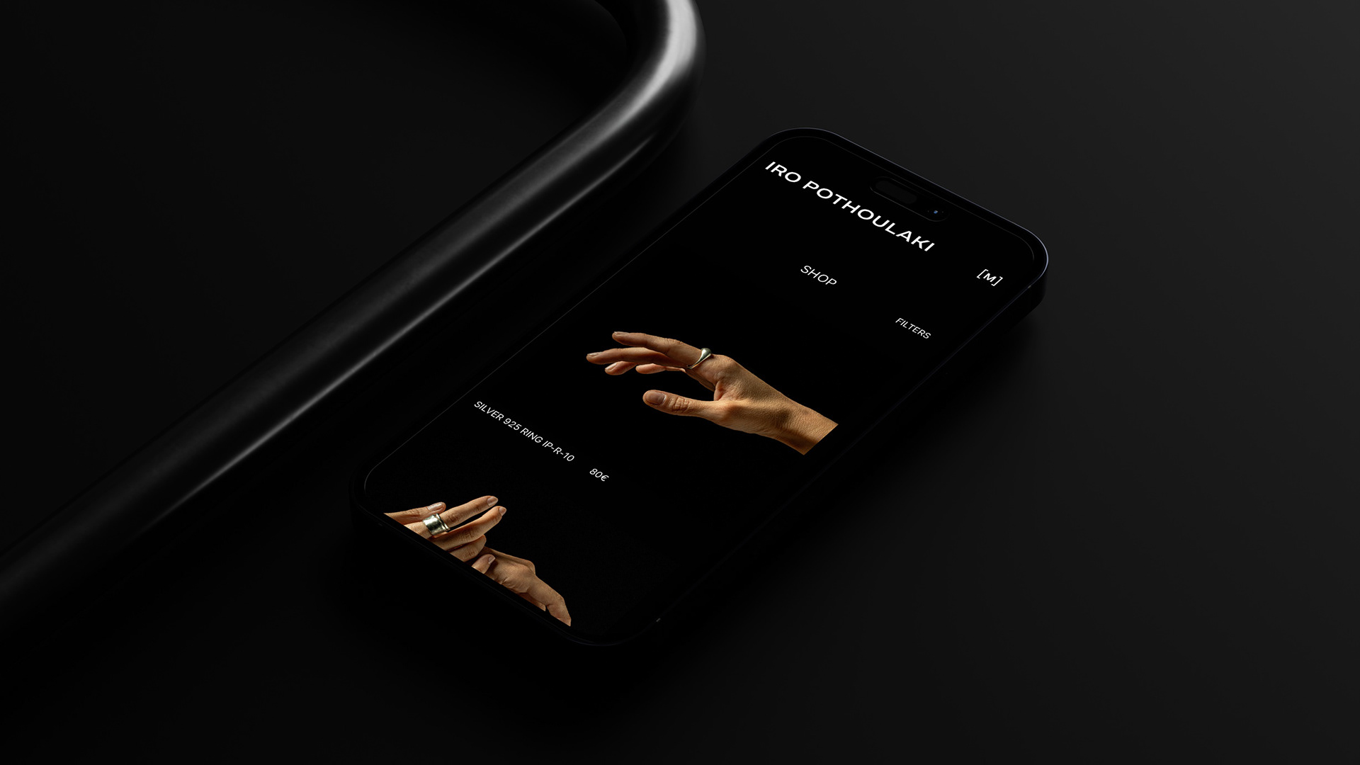 Iro Pothoulaki silver 925 jewelry responsive mobile website design showing the products page