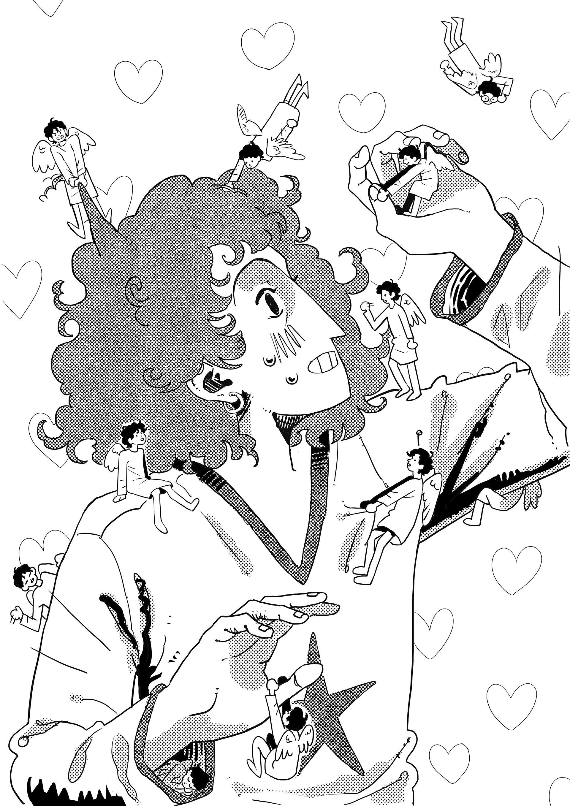 poster allant avec mon fanzine "heart attack"